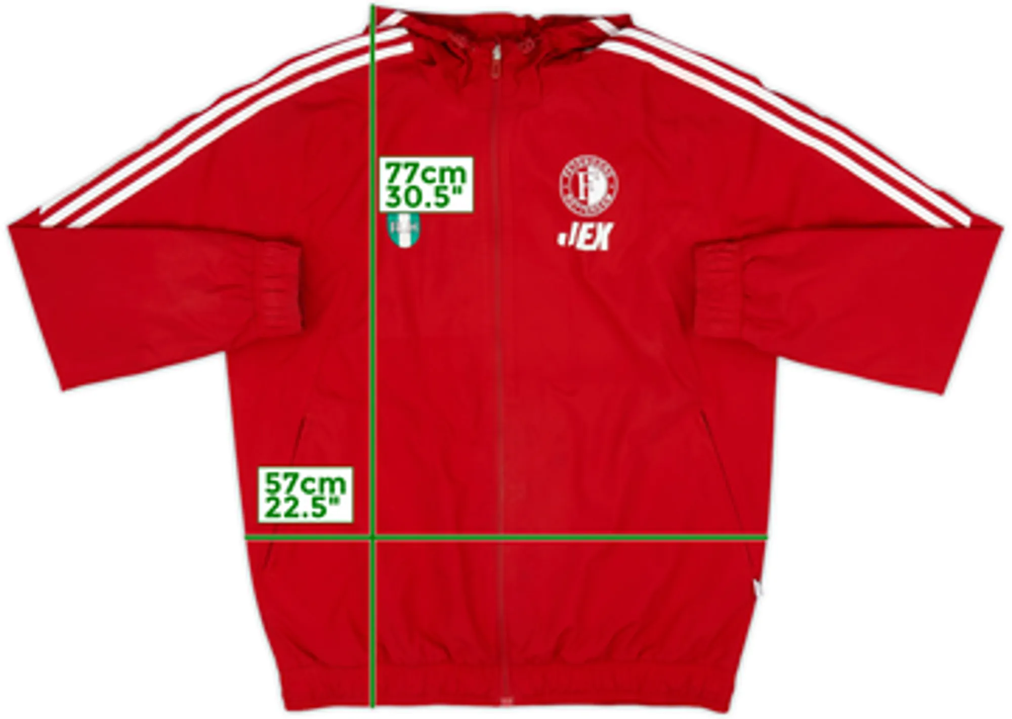 2022-23 Feyenoord adidas Hooded Track Jacket - 8/10 - (L)