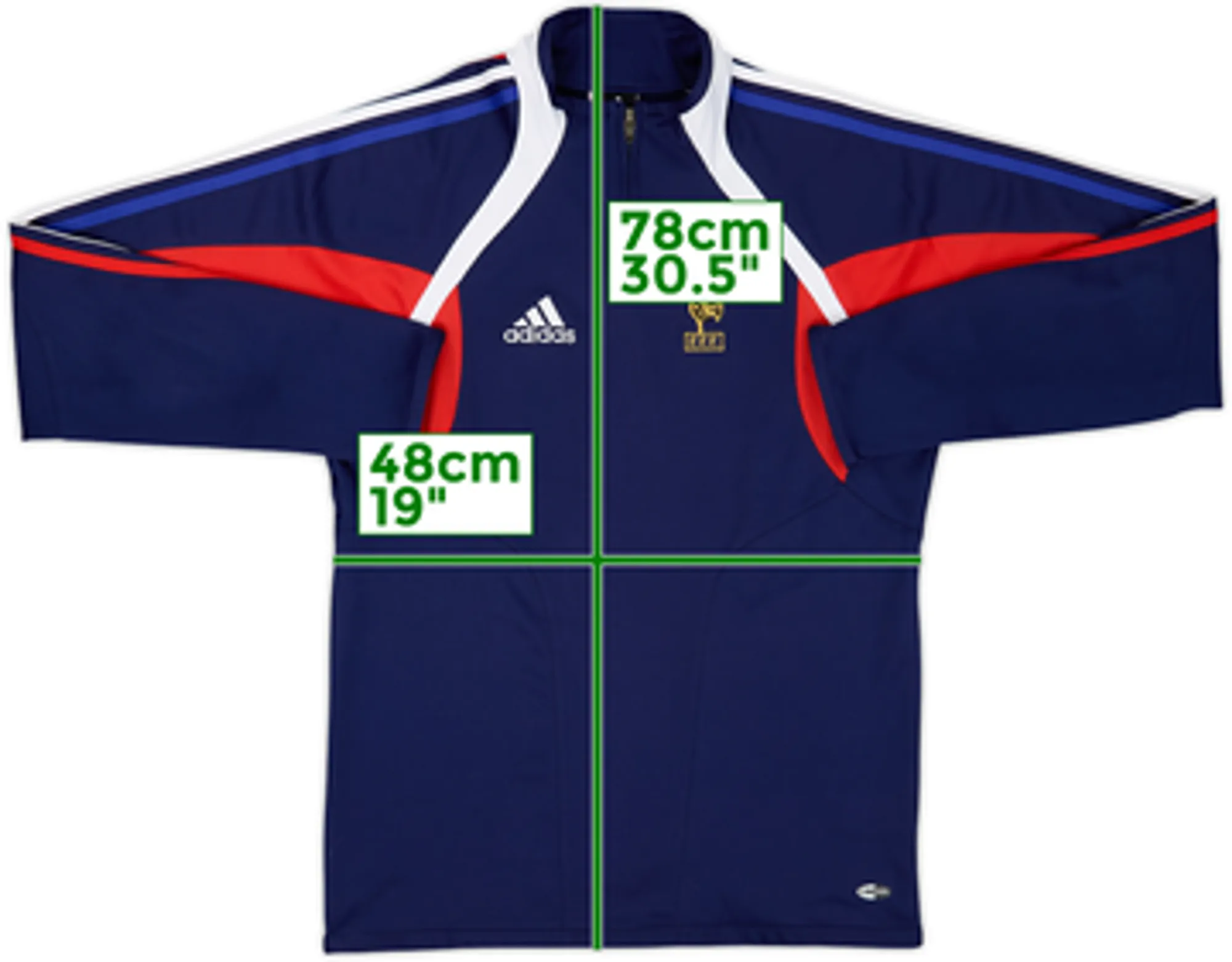 2003-04 France adidas 1/4 Zip Drill Top - 8/10 - (XS)