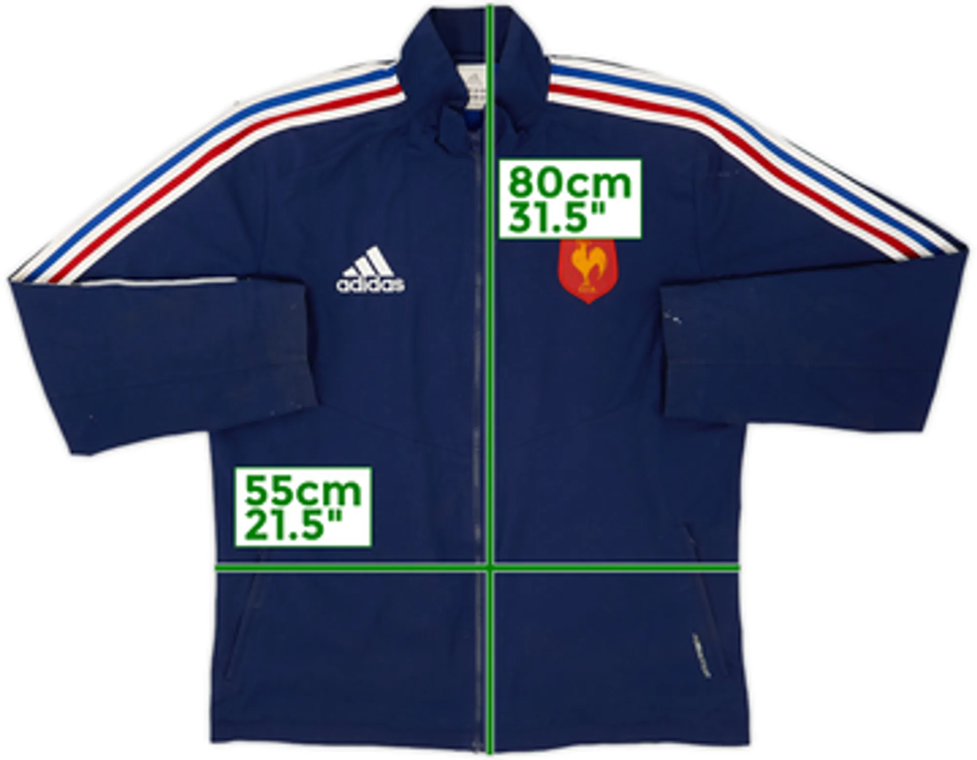 2012-13 France Rugby adidas Track Jacket - 8/10 - (L)