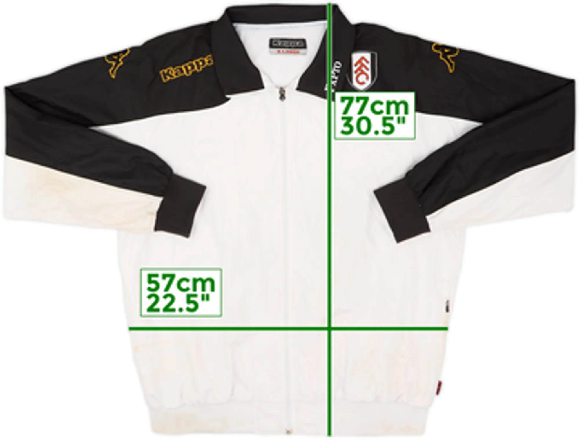 2011-12 Fulham Kappa Track Jacket - 7/10 - (XL)