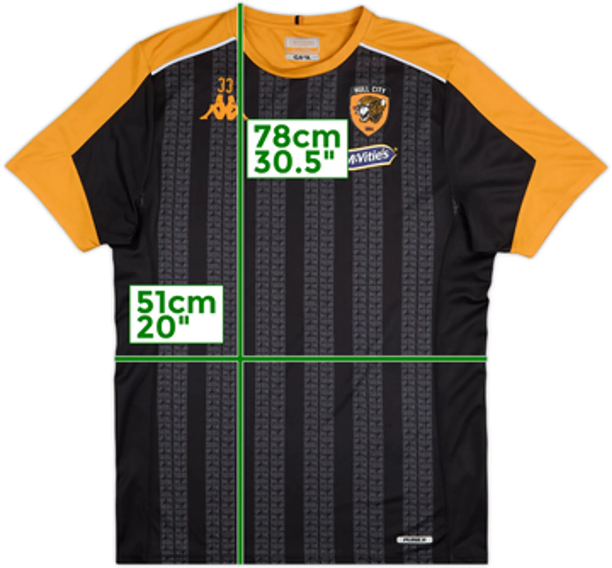 2023-24 Hull City Player Issue Kappa Training Shirt #33 - 8/10 - (XL)