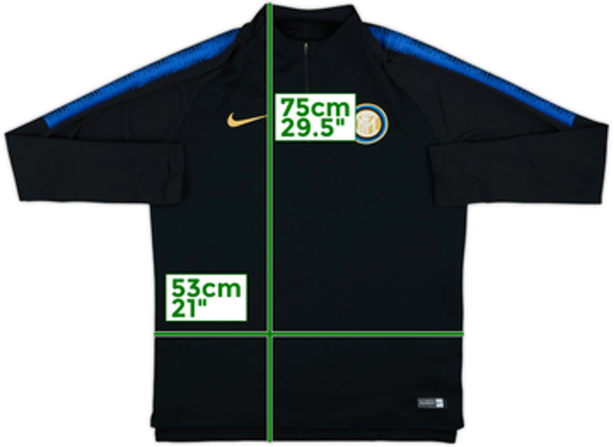 2018-19 Inter Milan Nike 1/4 Zip Drill Top - 6/10 - (L)