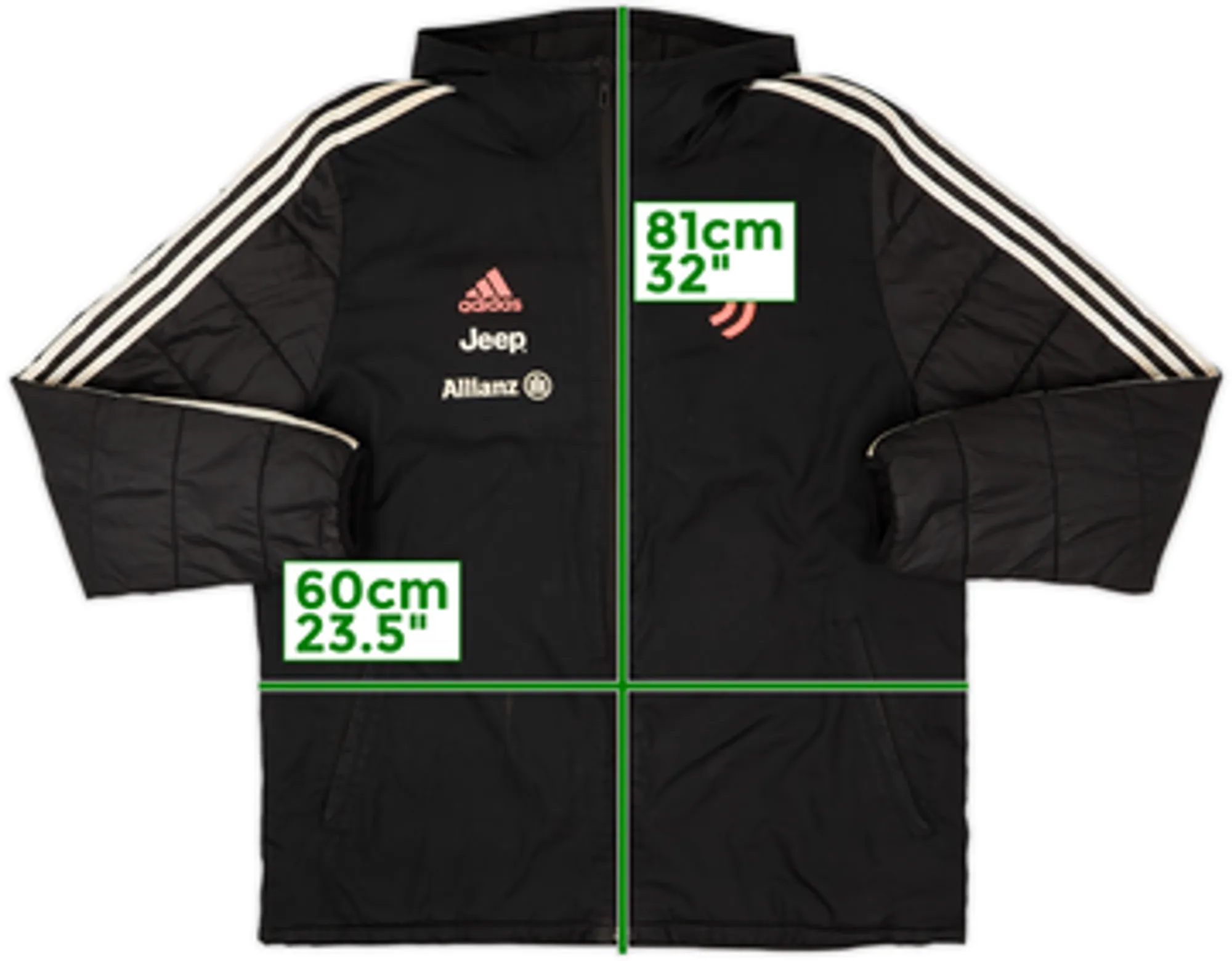 2019-20 Juventus adidas Padded Bench Coat - 6/10 - (M)