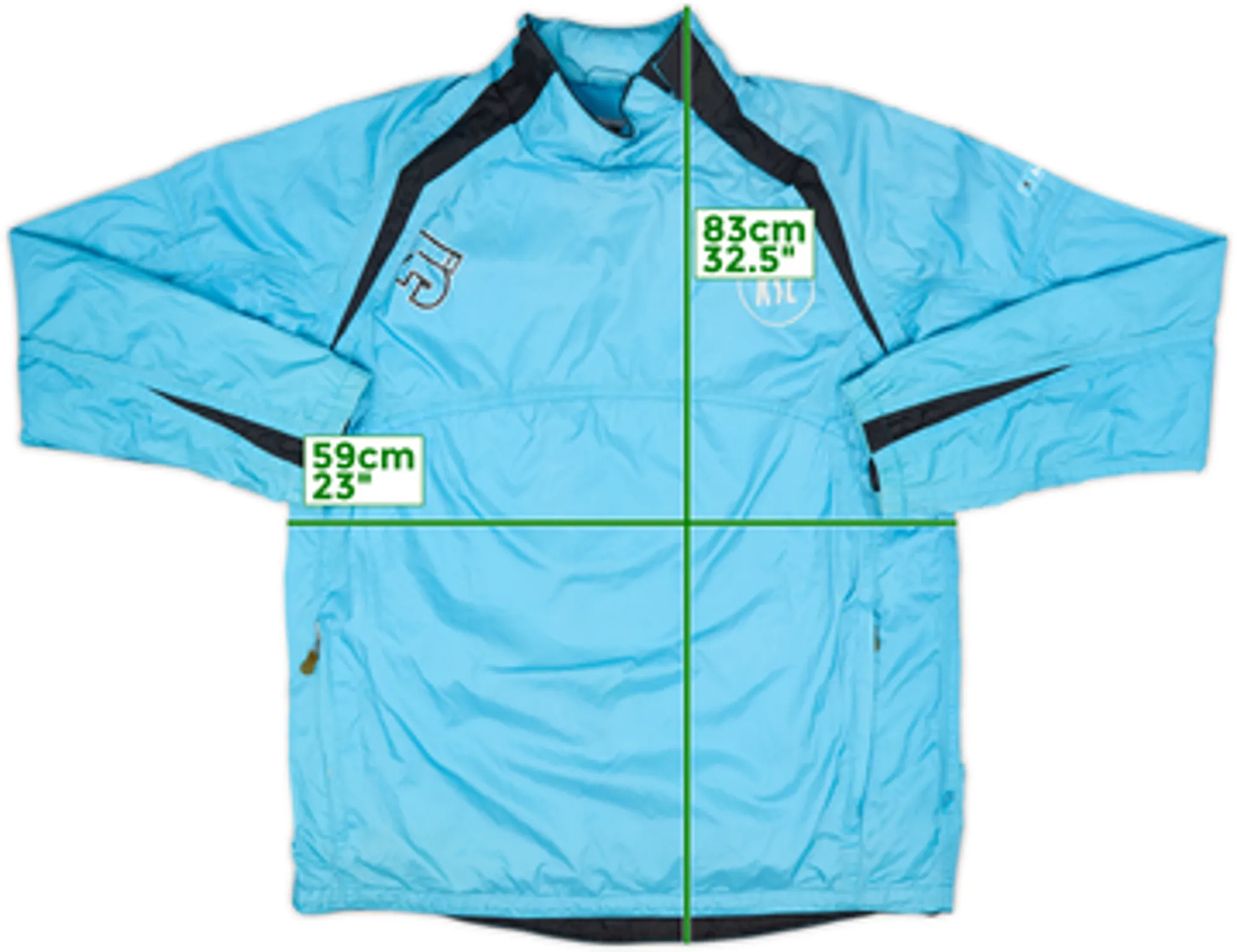 2007-09 Karlsruher Jako 1/4 Zip Hooded Rain Jacket - 7/10 - (XL)