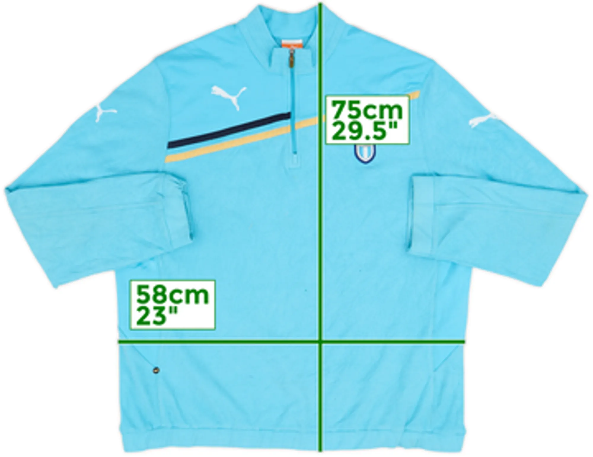 2011-12 Lazio Puma 1/4 Zip Fleece Drill Top - 6/10 - (L)