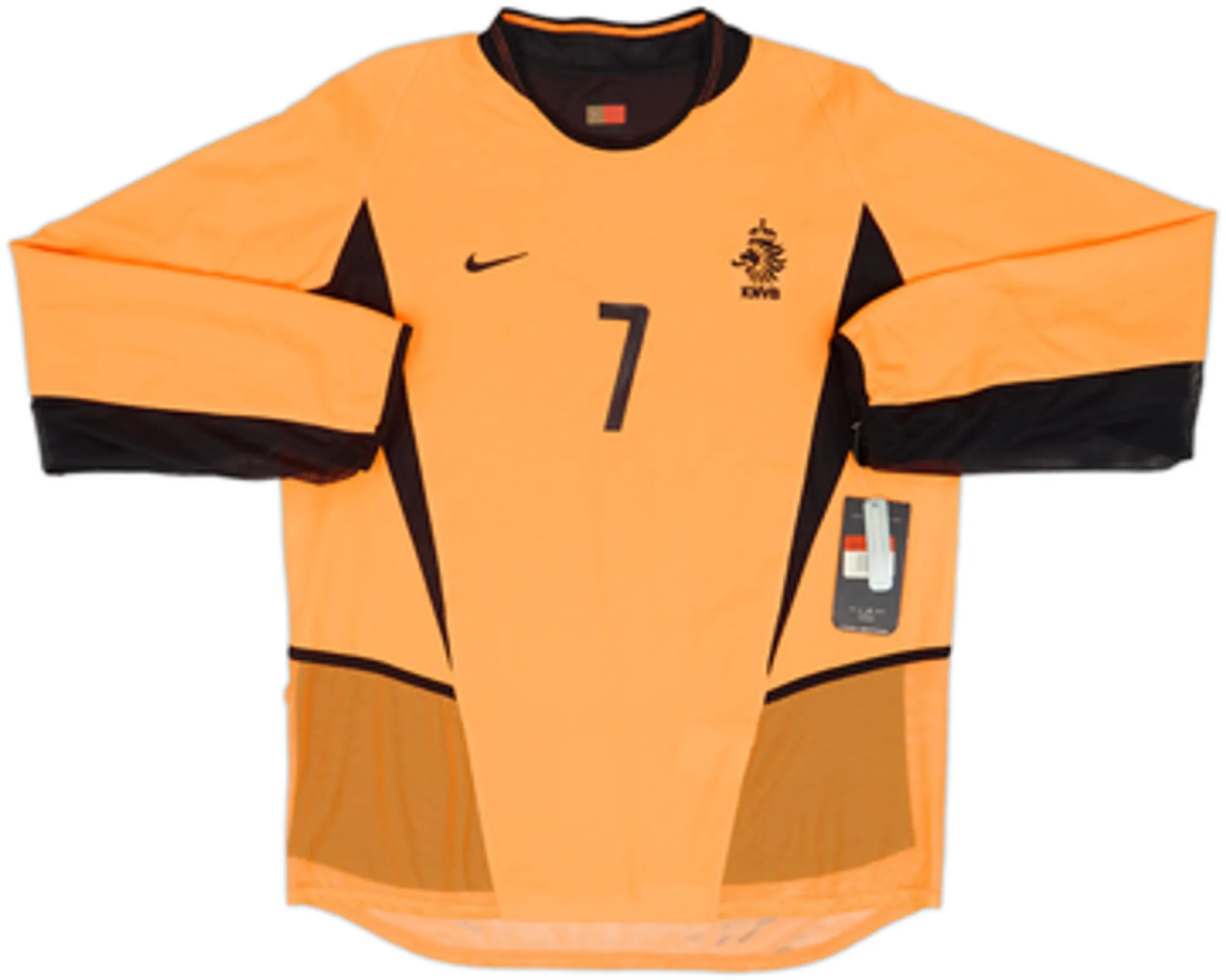 2002-04 Netherlands Player Issue Home L/S Shirt van der Meyde #7 (L)