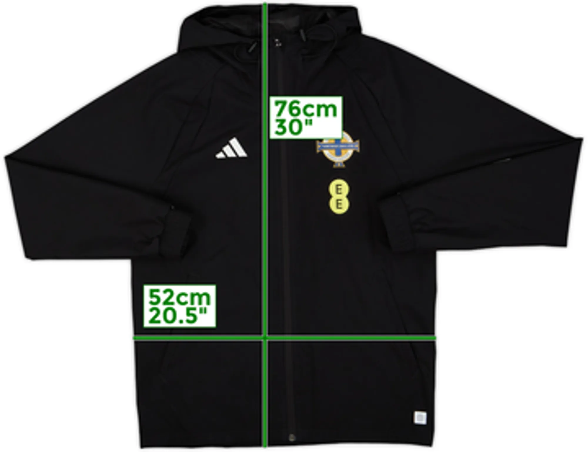 2022-23 Northern Ireland adidas Hooded Track Jacket - 8/10 - (S)