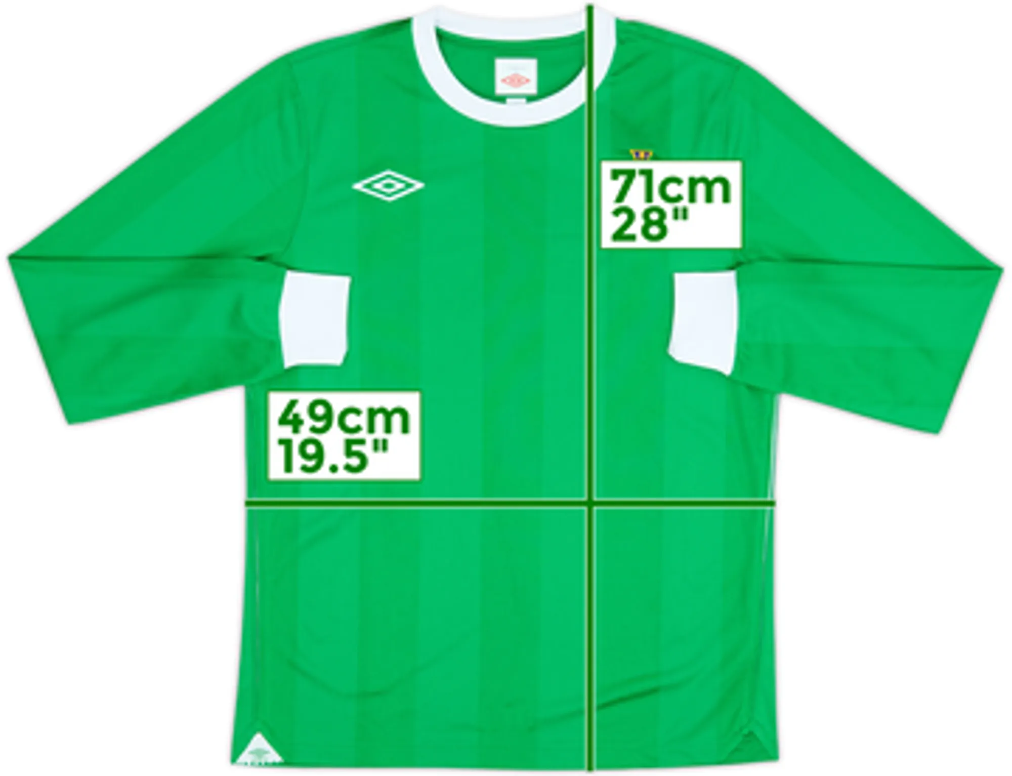 2010-12 Northern Ireland Home L/S Shirt - 8/10 - (S)