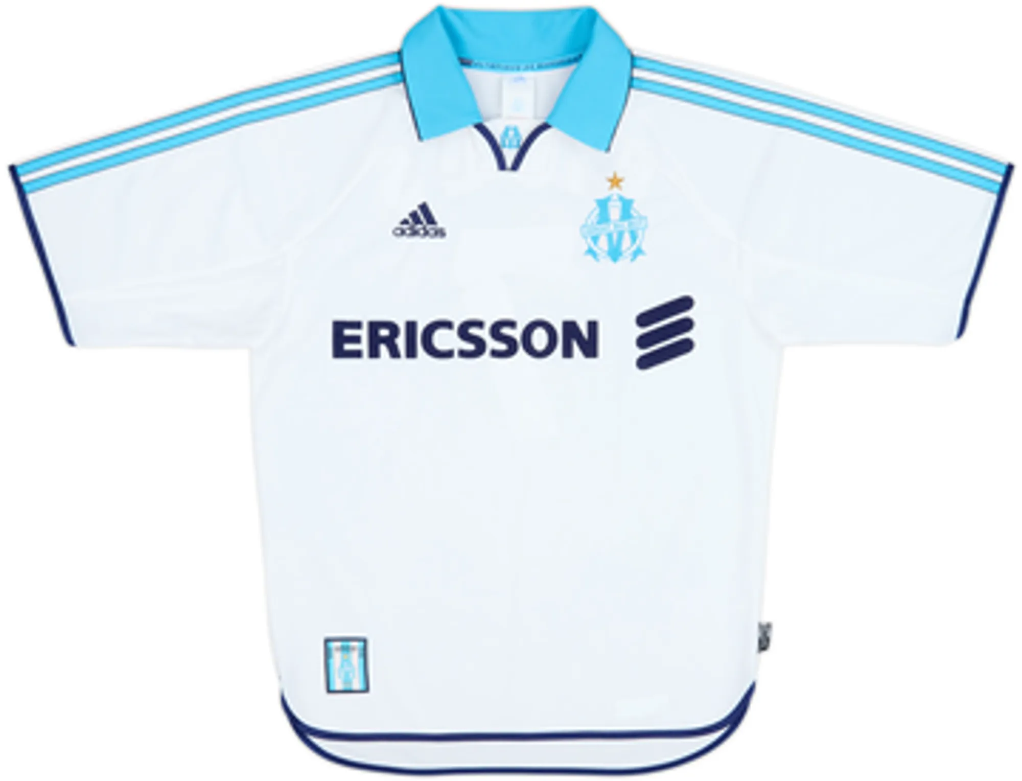 1999-00 Olympique Marseille Home Shirt Pires #7 - 9/10 - (S)