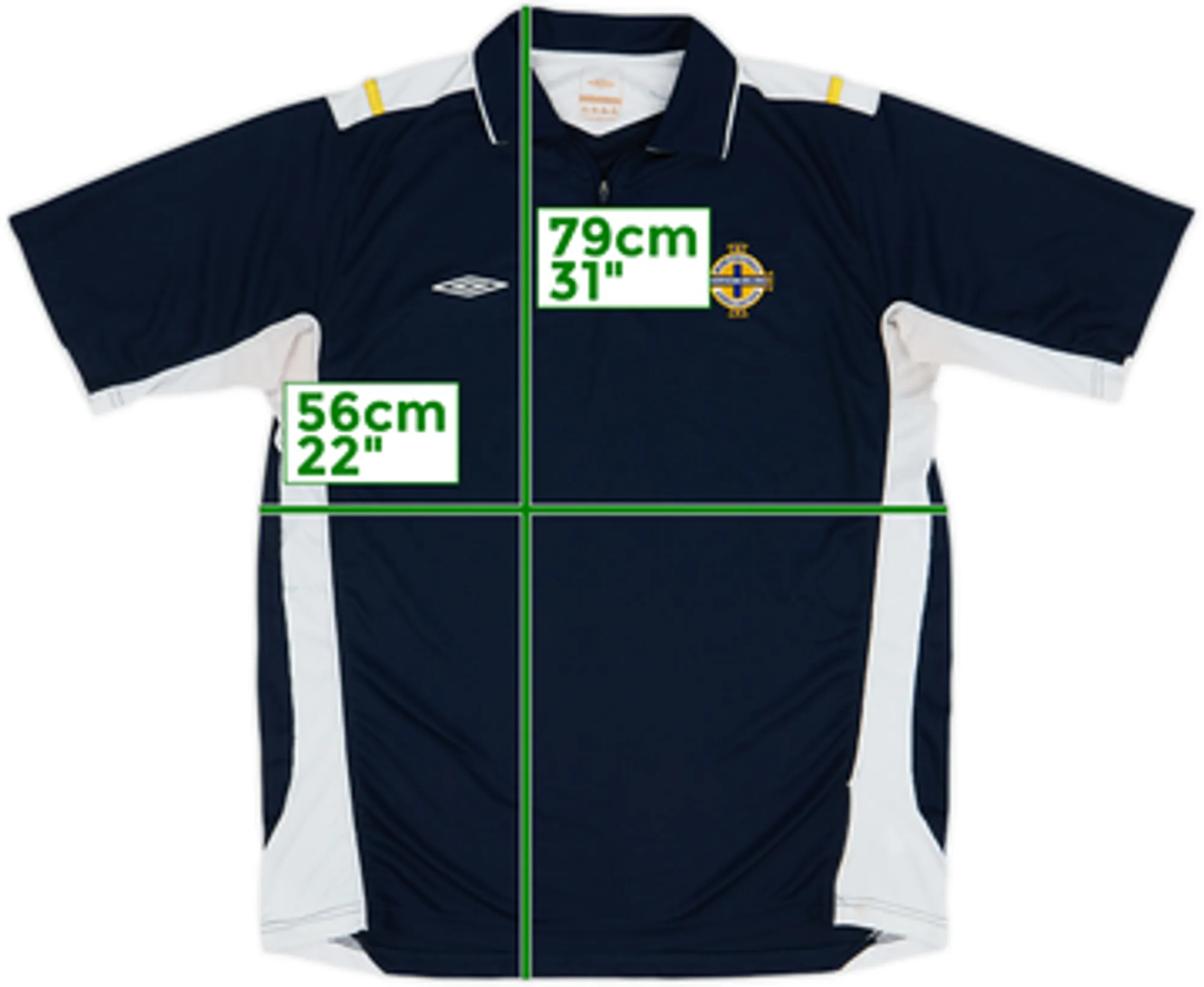 2007-08 Northern Ireland Umbro 1/4 Zip Training Shirt - 8/10 - (XL)