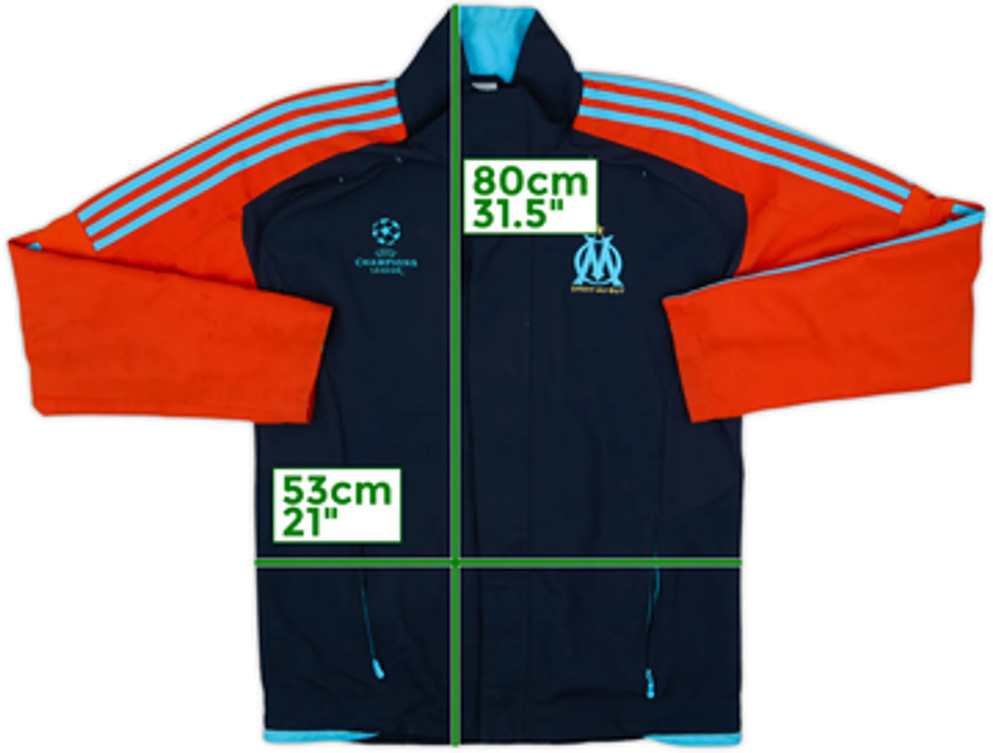 2011-12 Olympique Marseille adidas CL Track Jacket - 7/10 - (M/L)