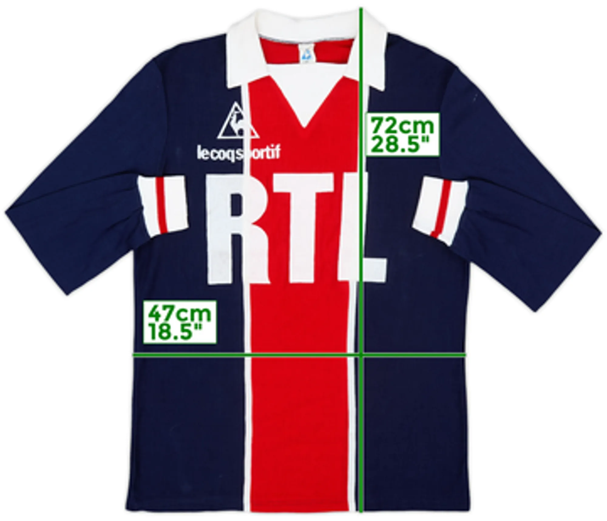 1981-86 Paris Saint-Germain Away L/S Shirt - 8/10 - (M)