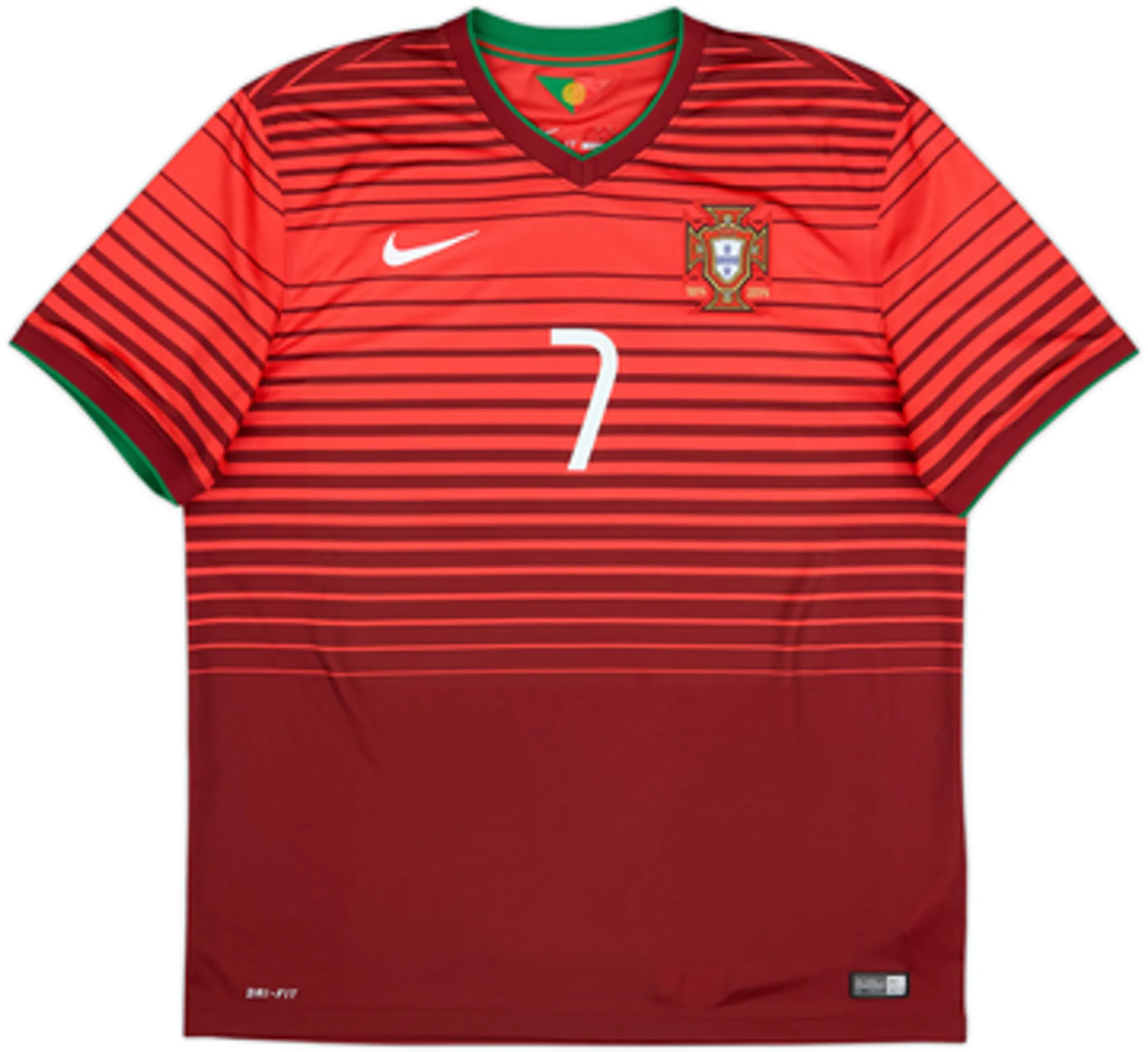 2014-15 Portugal Home Shirt Ronaldo #7 - 8/10 - (XL)