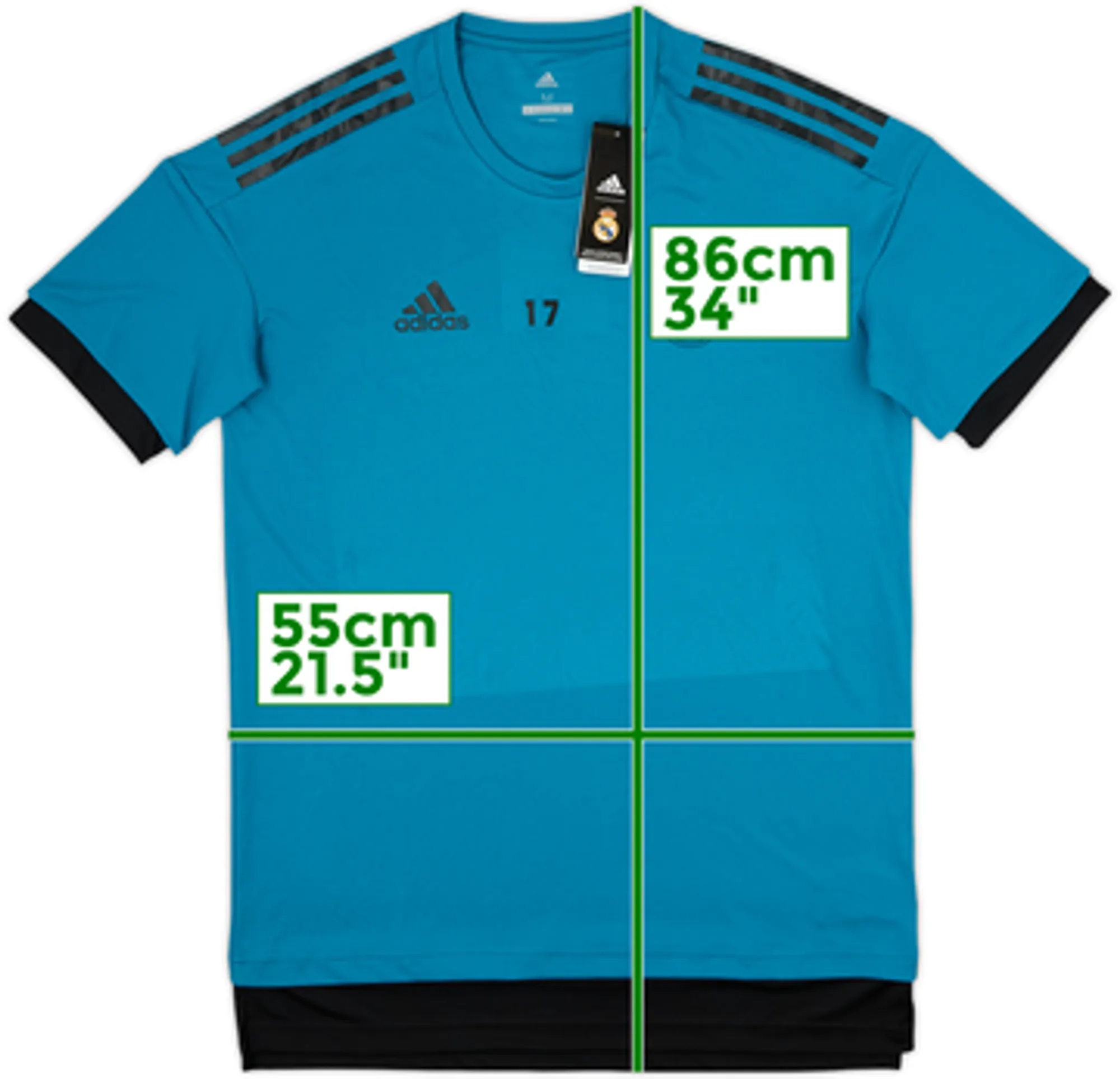 2017-18 Real Madrid adidas Staff Issue Training Shirt #17 (M)