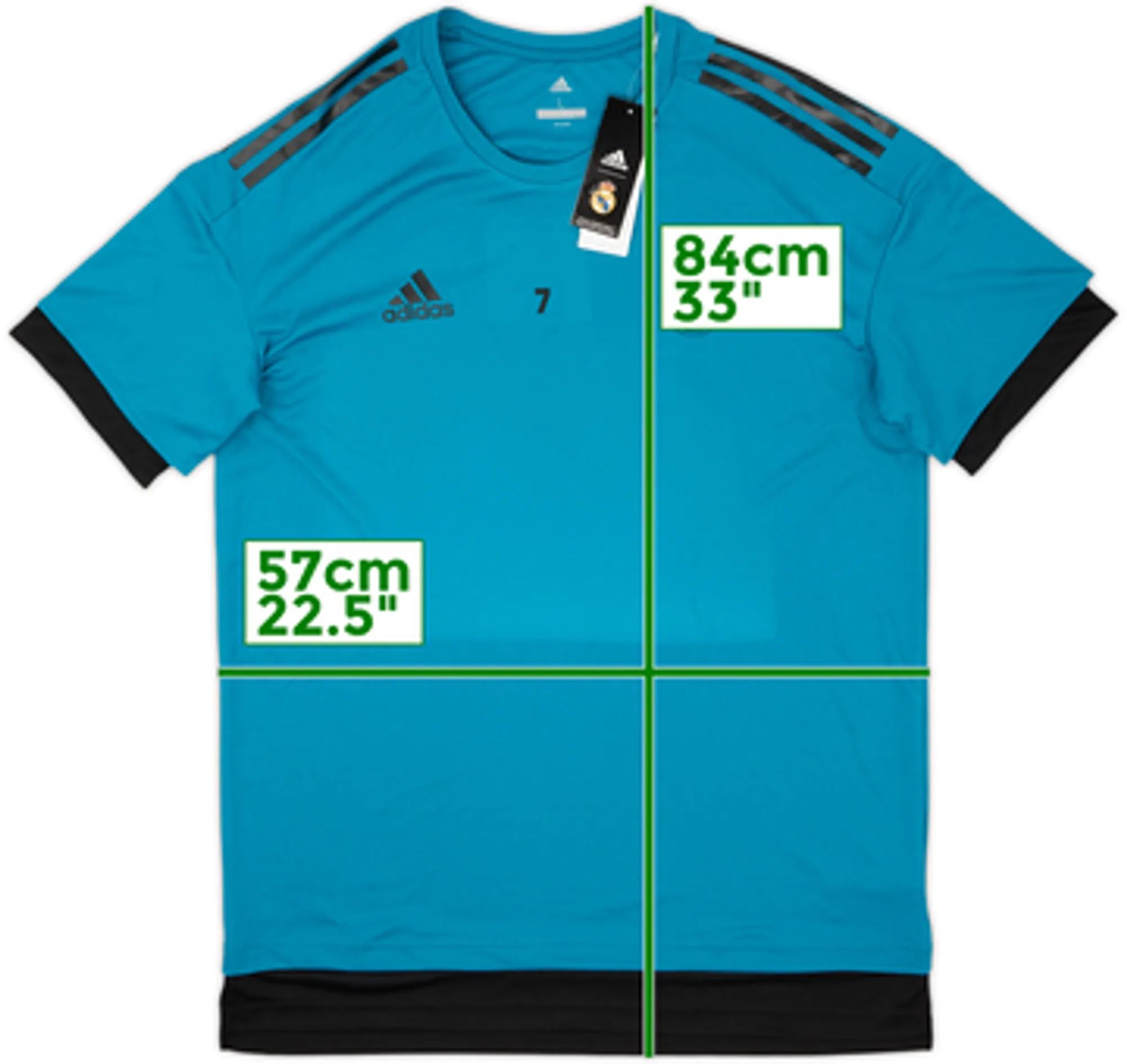 2017-18 Real Madrid adidas CL Player Issue Training Shirt #7 (L)