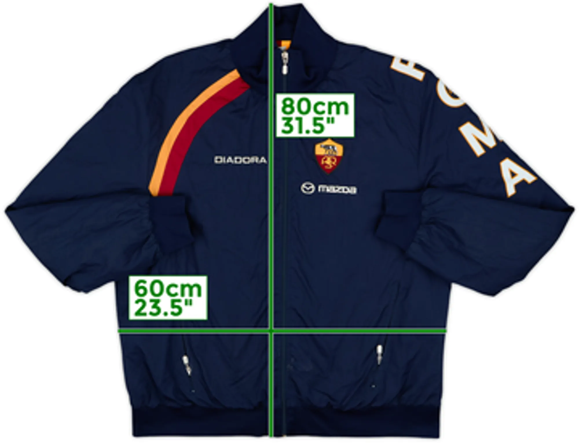 2003-04 Roma Diadora Padded Track Jacket - 5/10 - (XXL)
