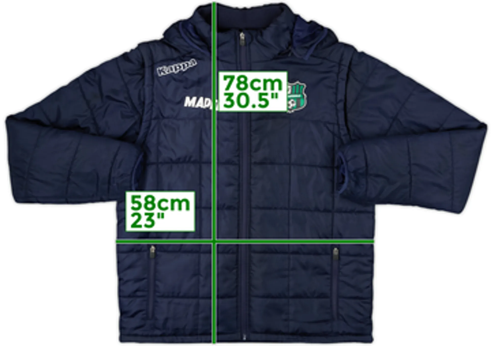 2015-16 Sassuolo Kappa Padded Bench Coat - 6/10 - (XL)