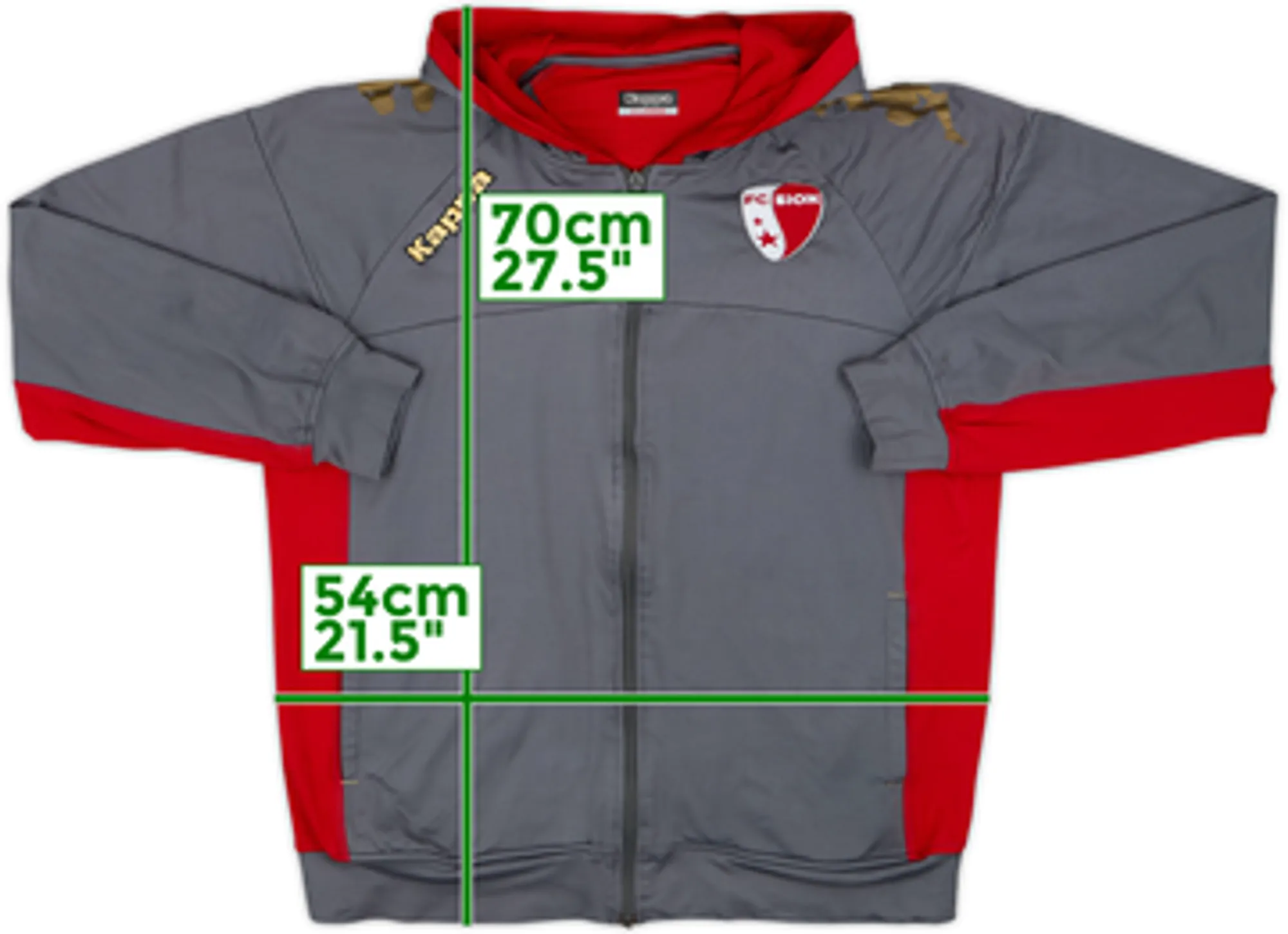 2010-11 FC Sion Kappa Hooded Sweat Top - 5/10 - (XL)