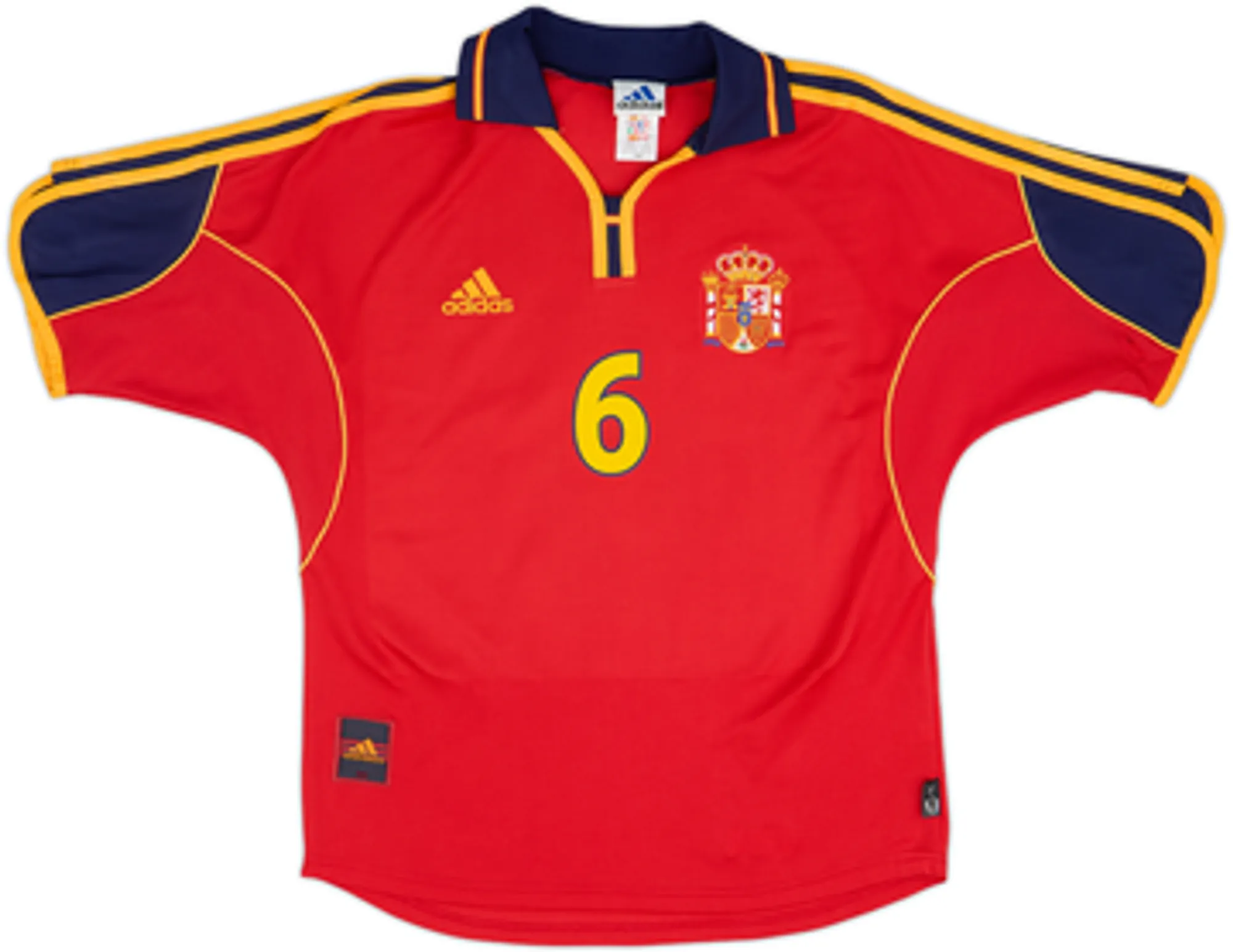 1999-02 Spain Home Shirt Hierro #6 - 6/10 - (M)