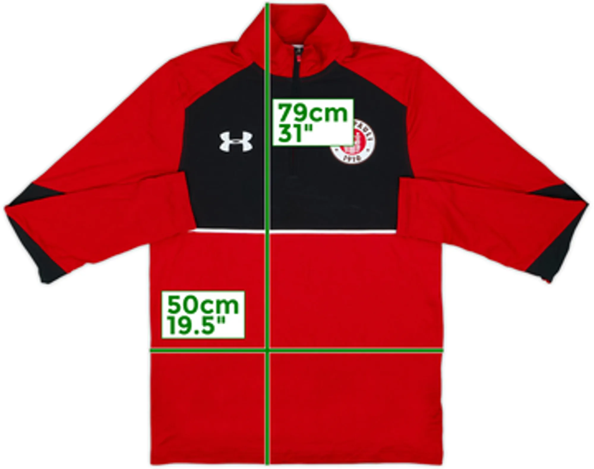 2017-18 St Pauli Under Armour 1/4 Zip Drill Top - 8/10 - (M)