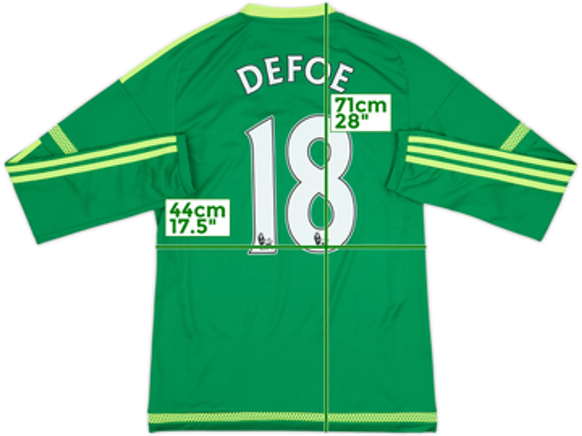 2015-16 Sunderland Away L/S Shirt Defoe #18 - 9/10 - (S)