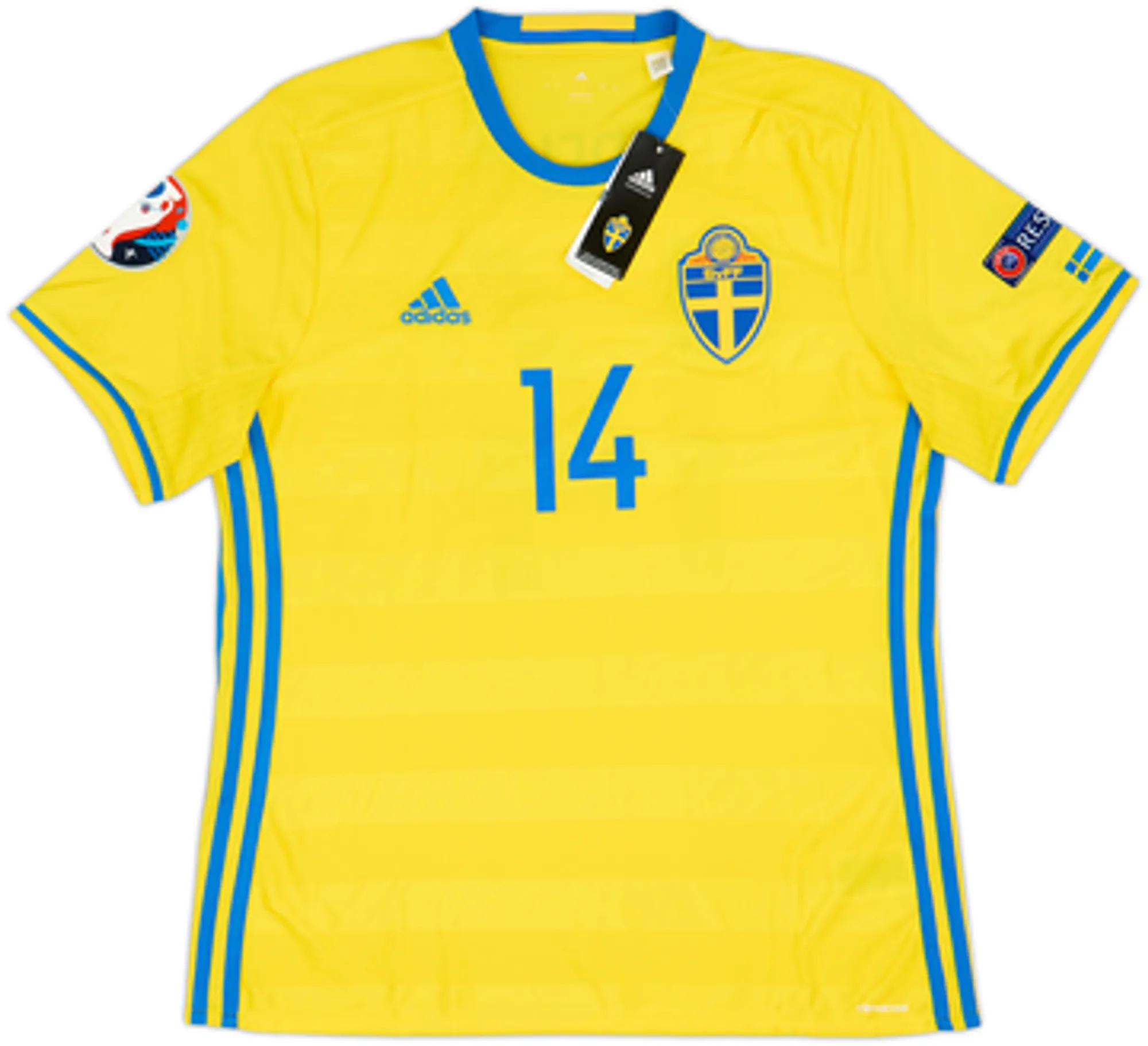 2016-17 Sweden Home Shirt Lindelof #14 (L)