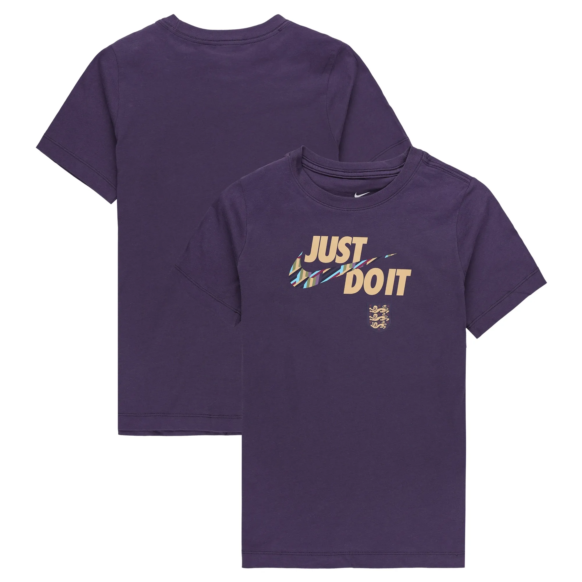 England Nike Just Do It T-Shirt - Dark Raisin - Kids