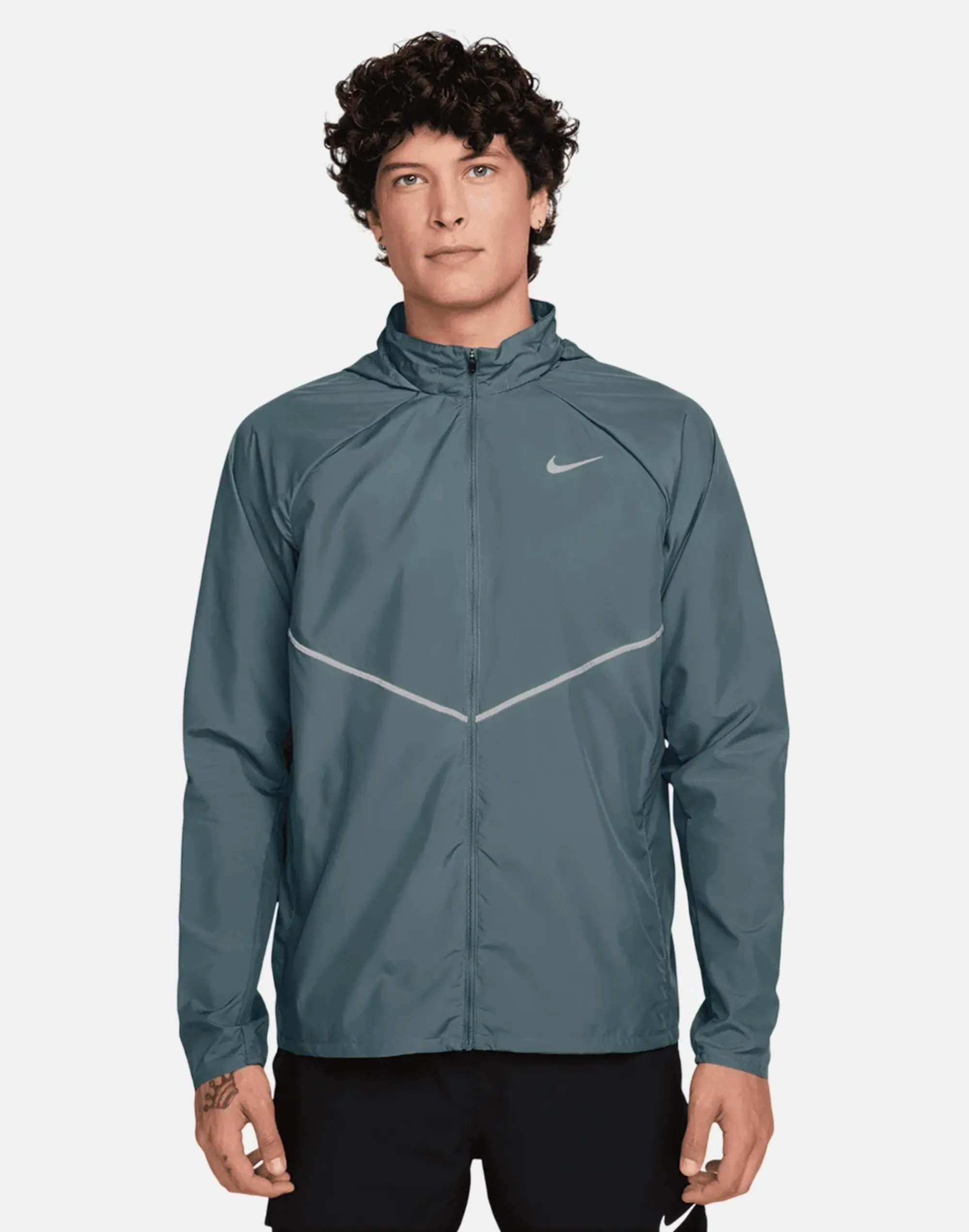 Men's Nike Repel Miler Run Jacket in Green/Silver 