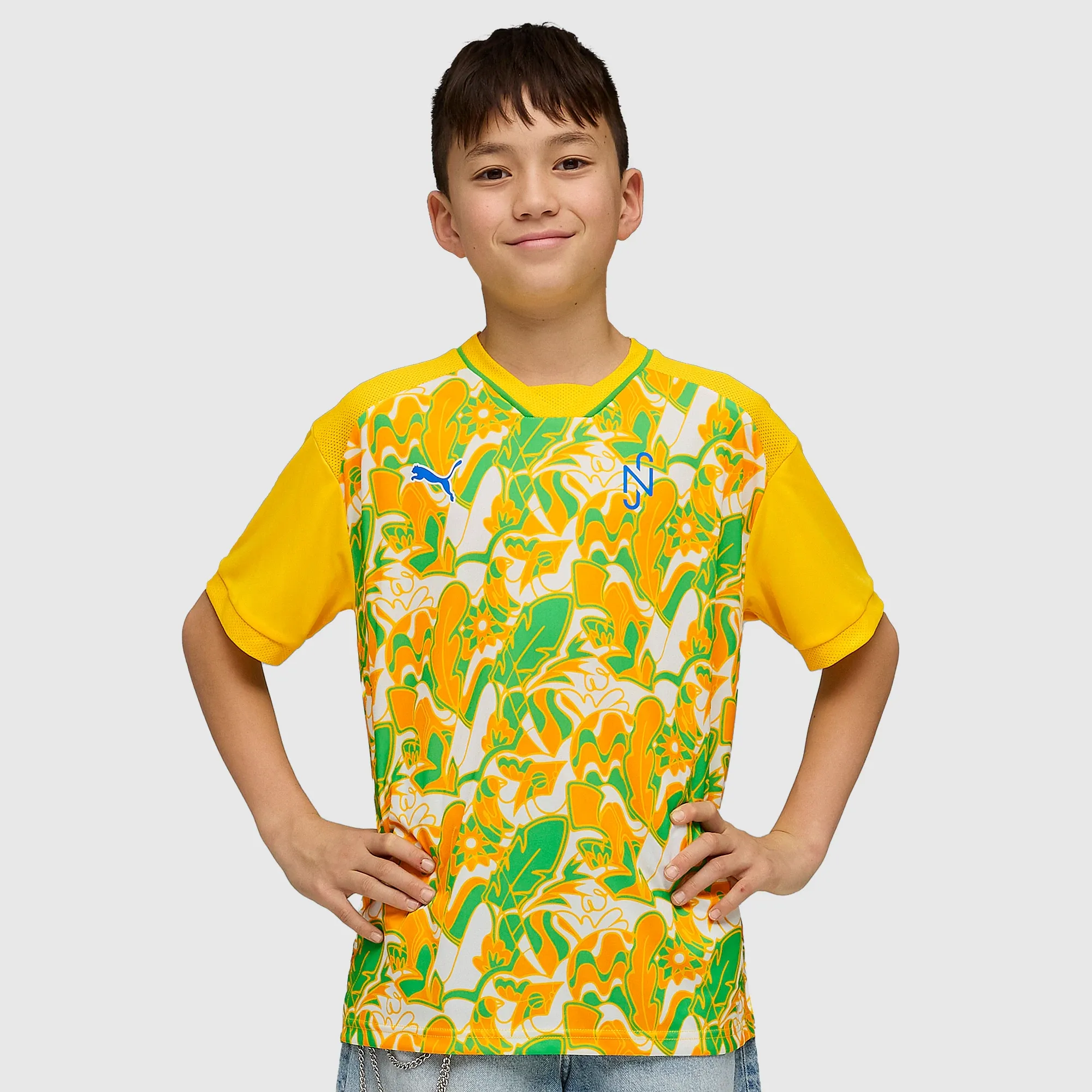 Puma Kids x Neymar Brazil Passion Shirt Puma White Pelé Yellow Puma Green Puma Team Royal
