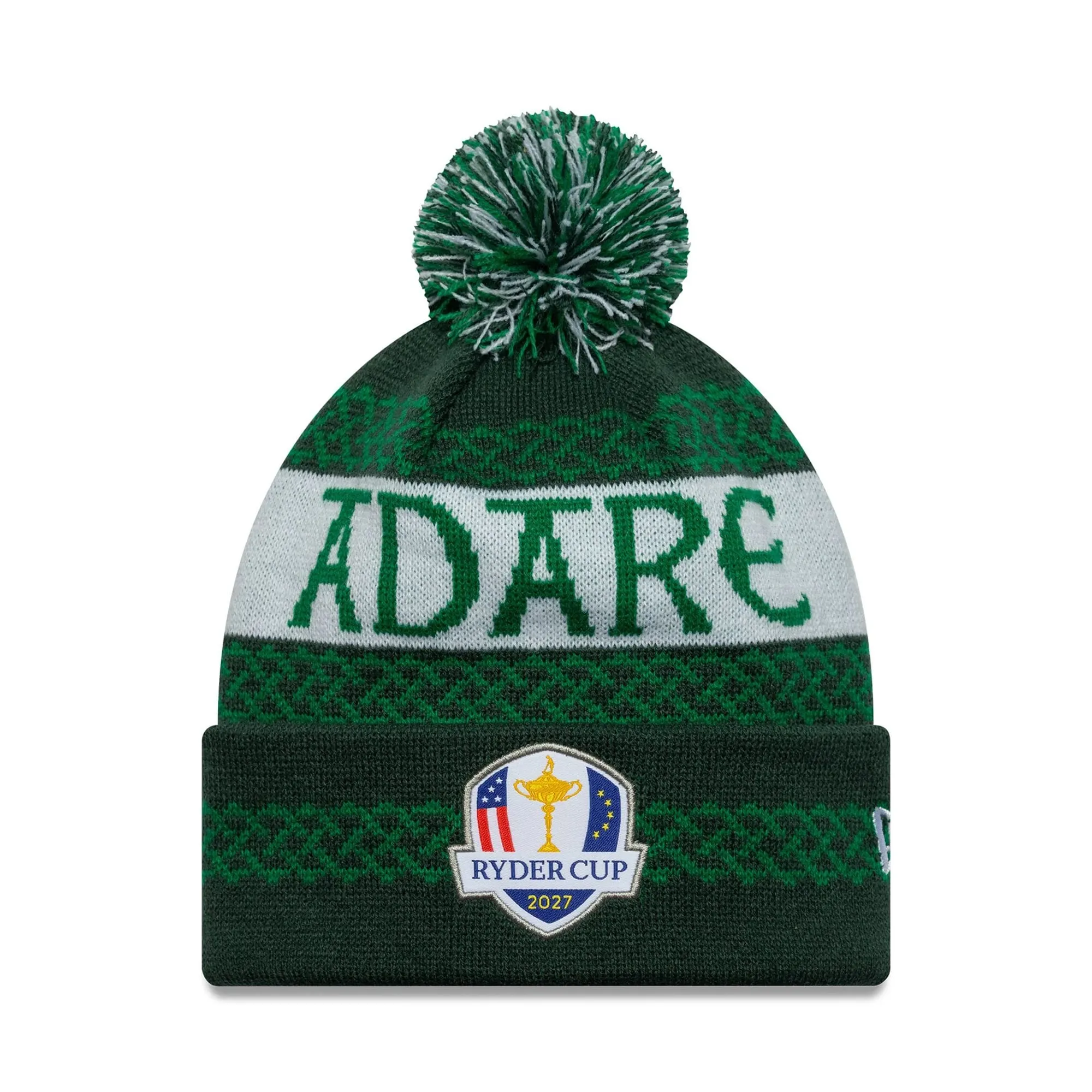 Ryder Cup Europe 2027 Adare Manor Green Bobble Knit Beanie Cap New Era Cap adult unisex