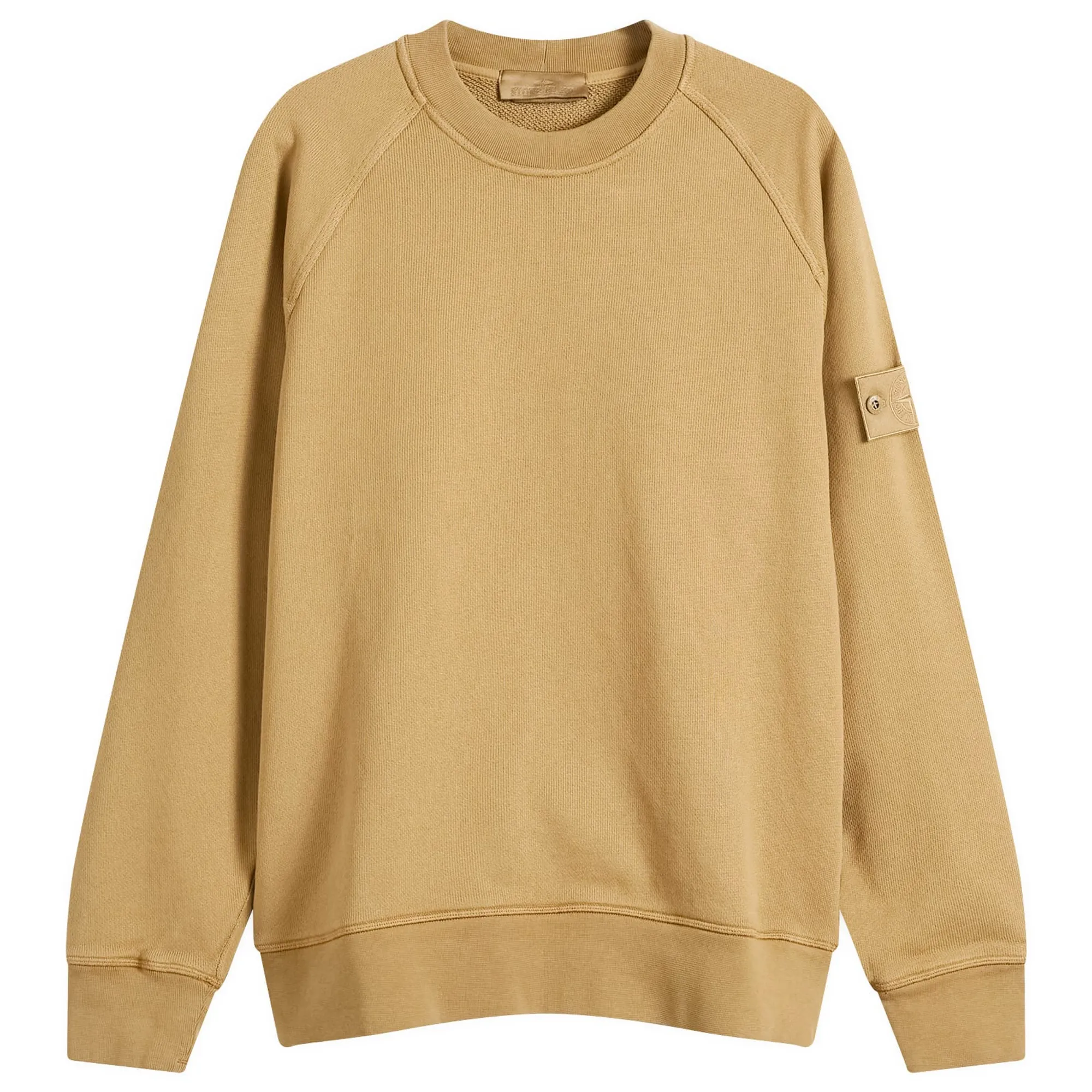 Stone Island Men's Ghost Heavy Fleece Crew Neck Sweatshirt Dark Beige