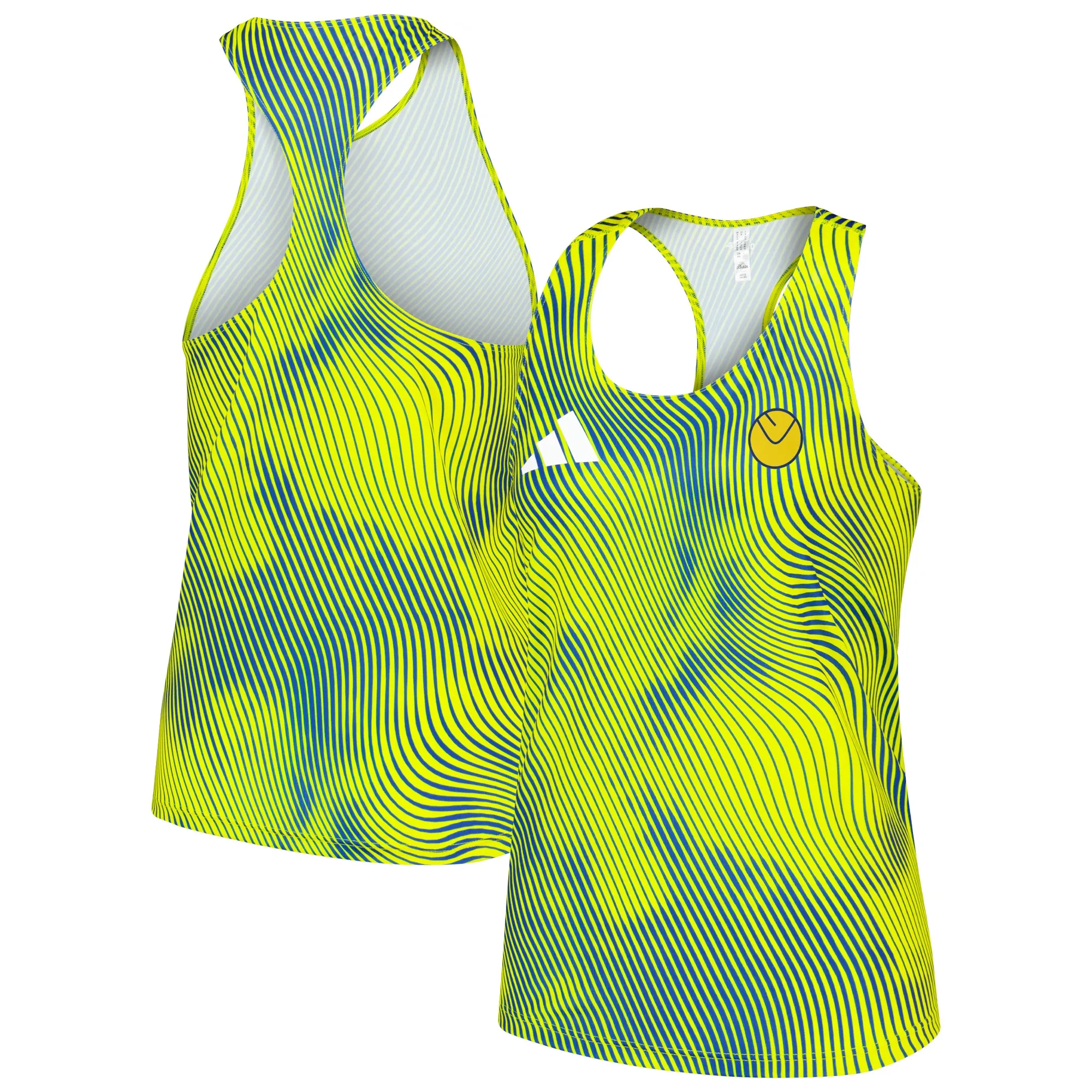 Leeds United adidas Running Singlet - Yellow - Womens