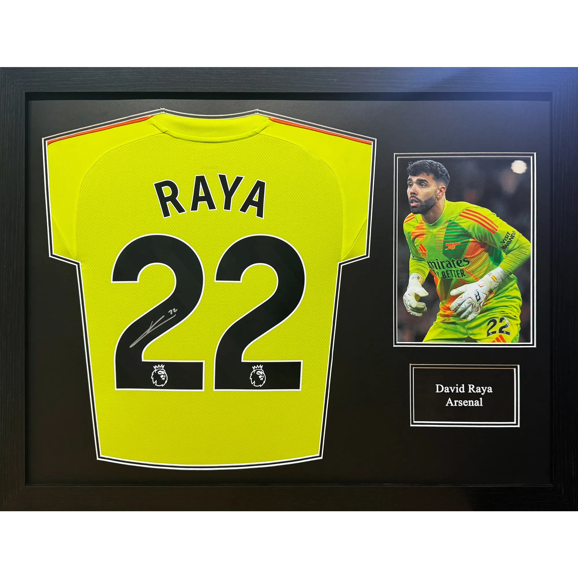 Arsenal David Raya Signed Goalkeeper Shirt