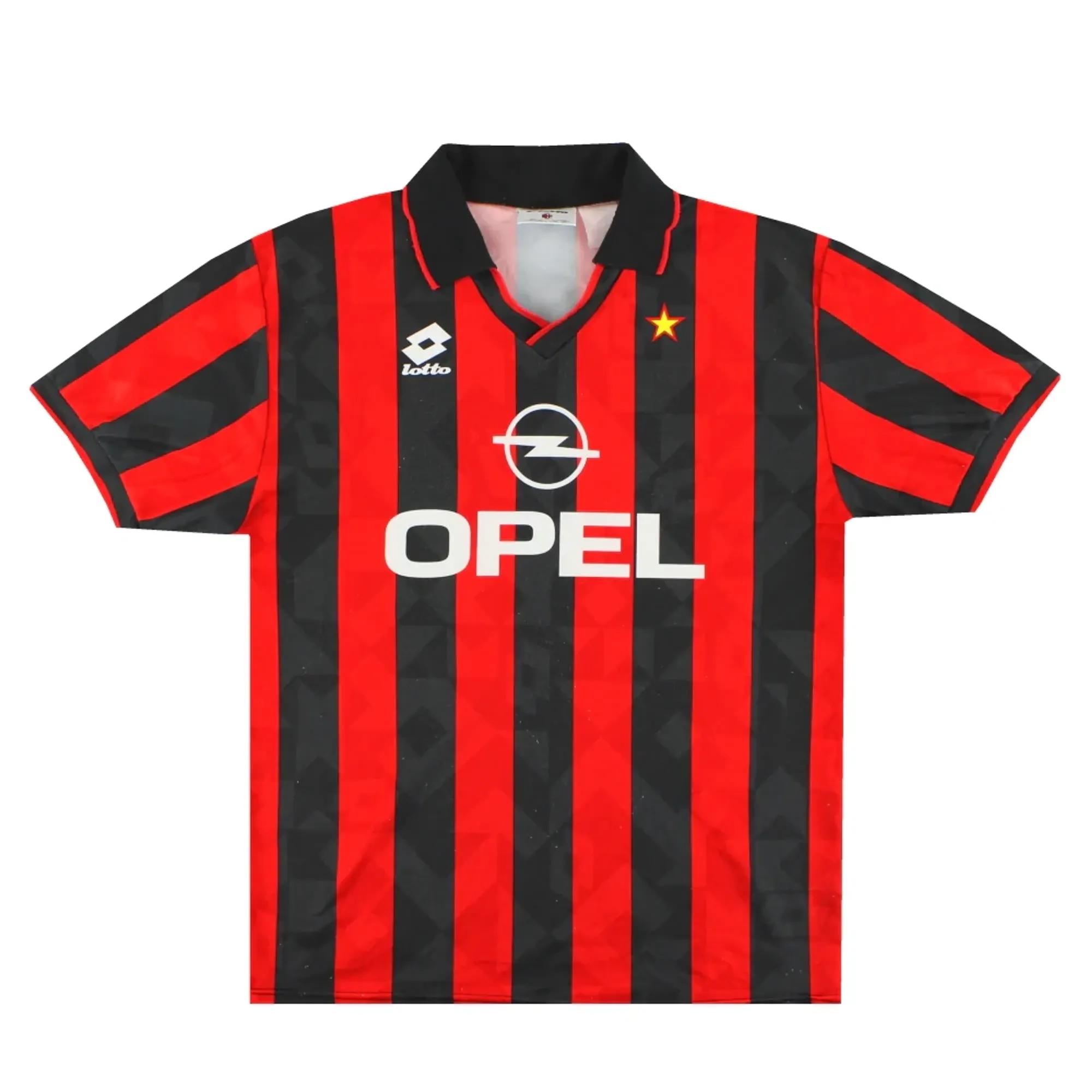 1995-96 AC Milan Lotto Home Shirt L - AC Milan / Excellent 
