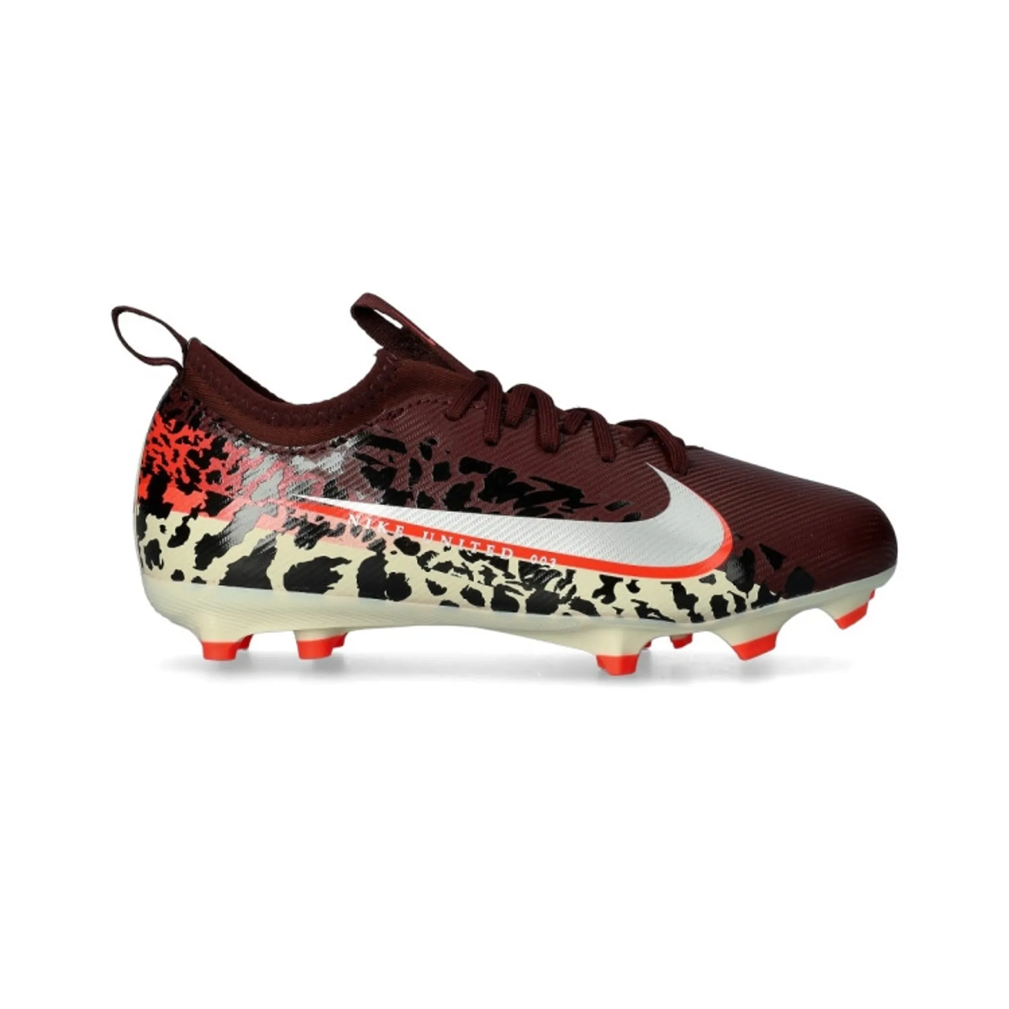 Nike Air Zoom Mercurial Vapor 16 Academy Mg United - Burgundy Crush/Metallic Silver/Universal Red/Fossil Kids - ['Red']