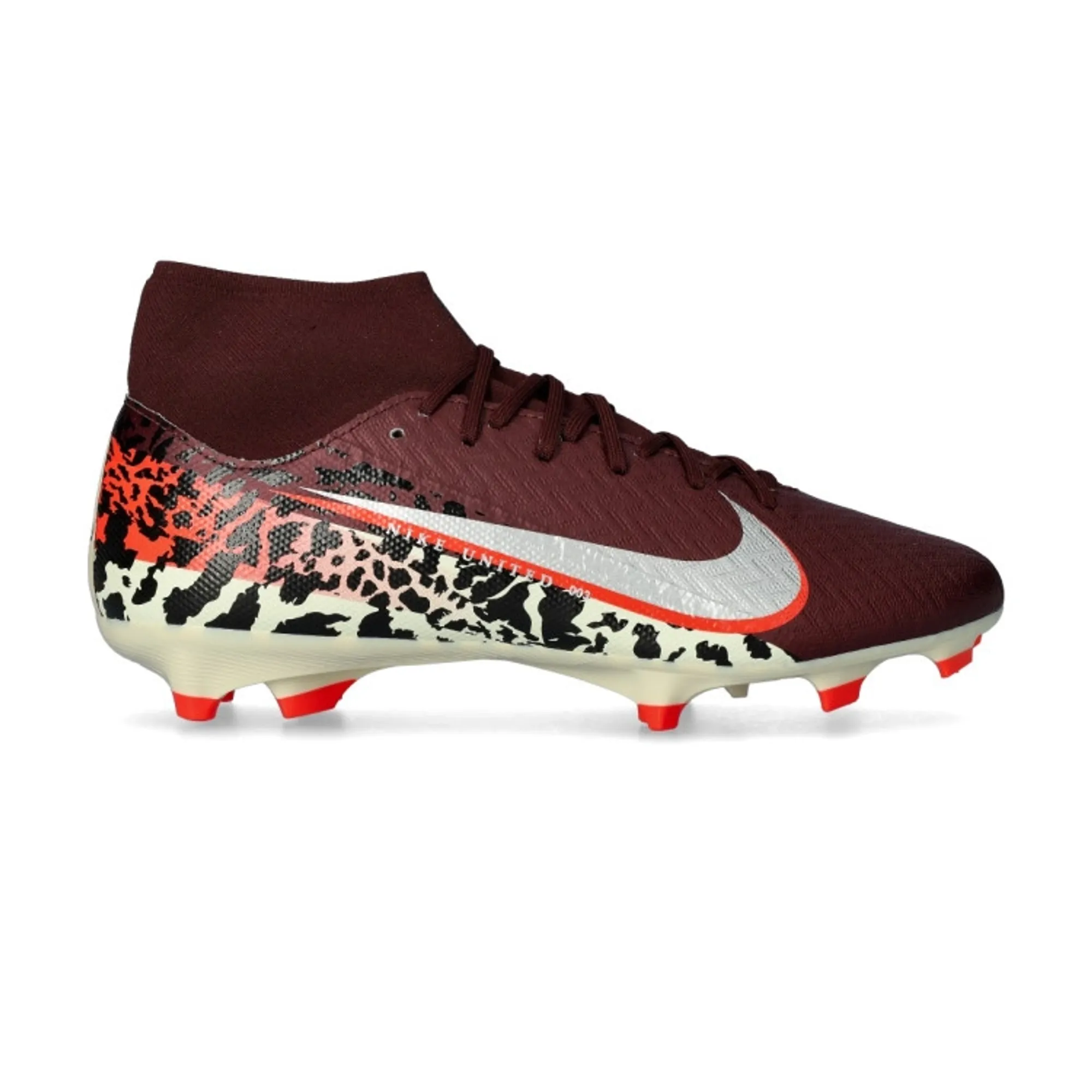 Nike Air Zoom Mercurial Superfly 10 Academy Mg United - Burgundy Crush/Metallic Silver/Universal Red/Fossil - ['Red']