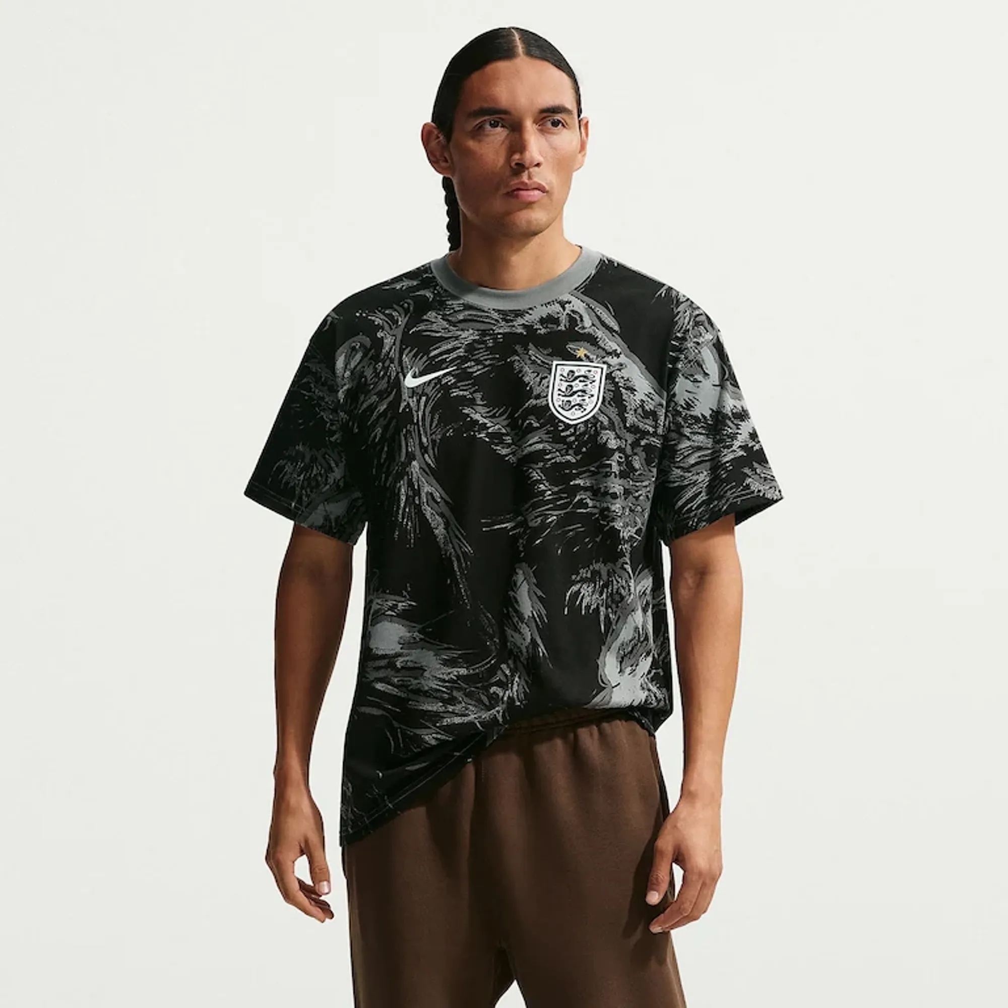 Nike England 2026 AOP Shirt Dark Steel Grey