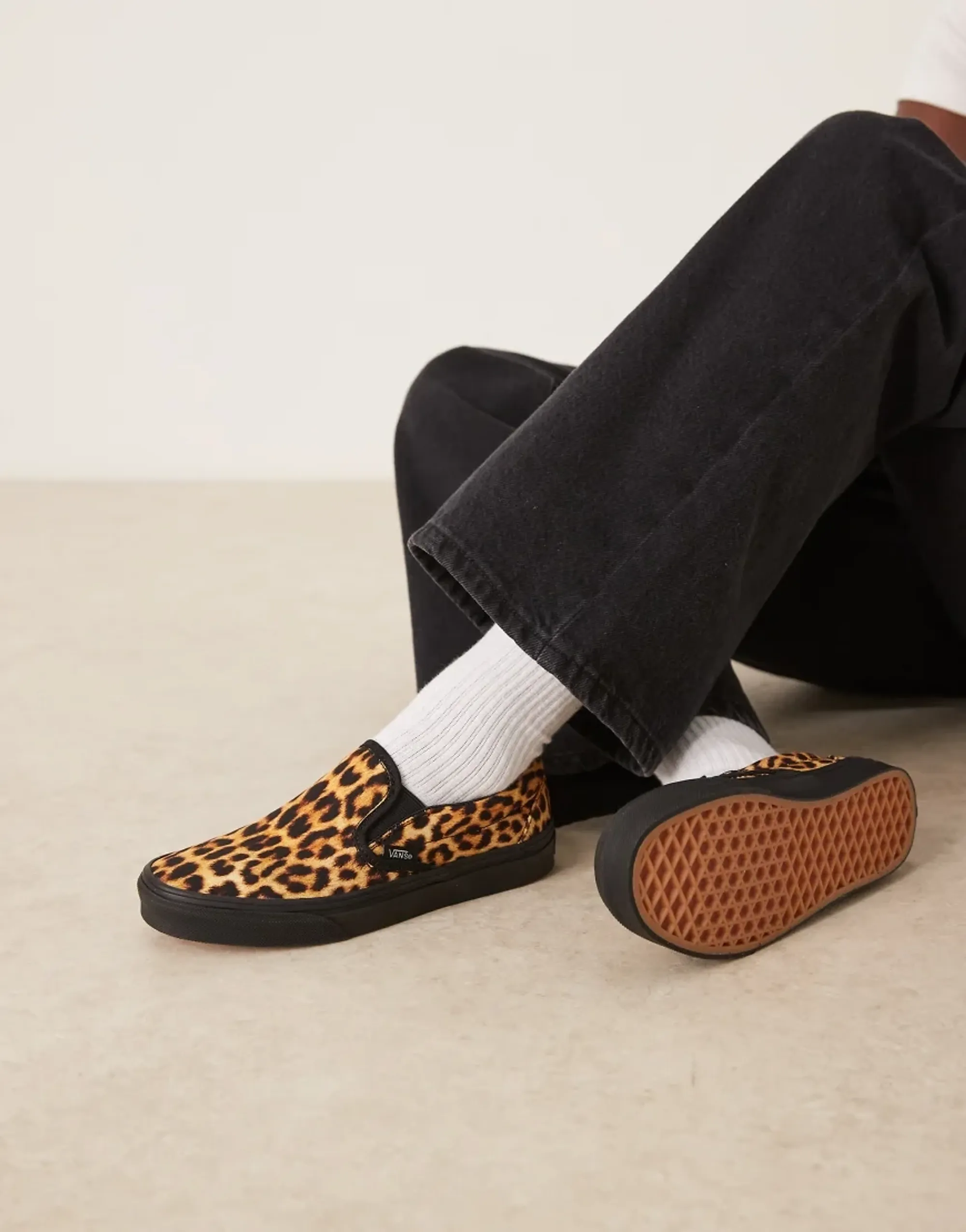Vans Slip-On Trainers In Leopard Print-Multi