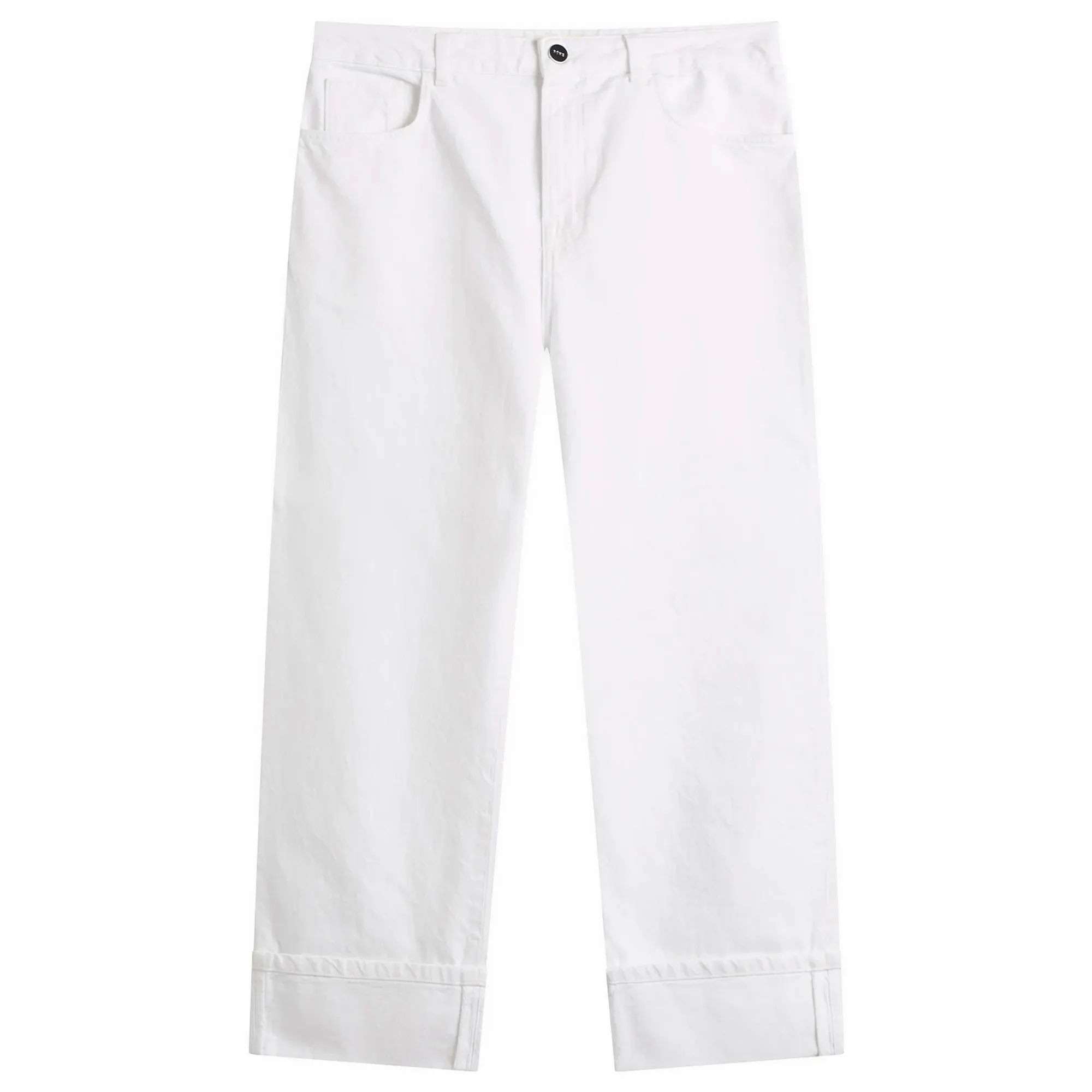 Rohe Baggy fit turn-up denim Optic White