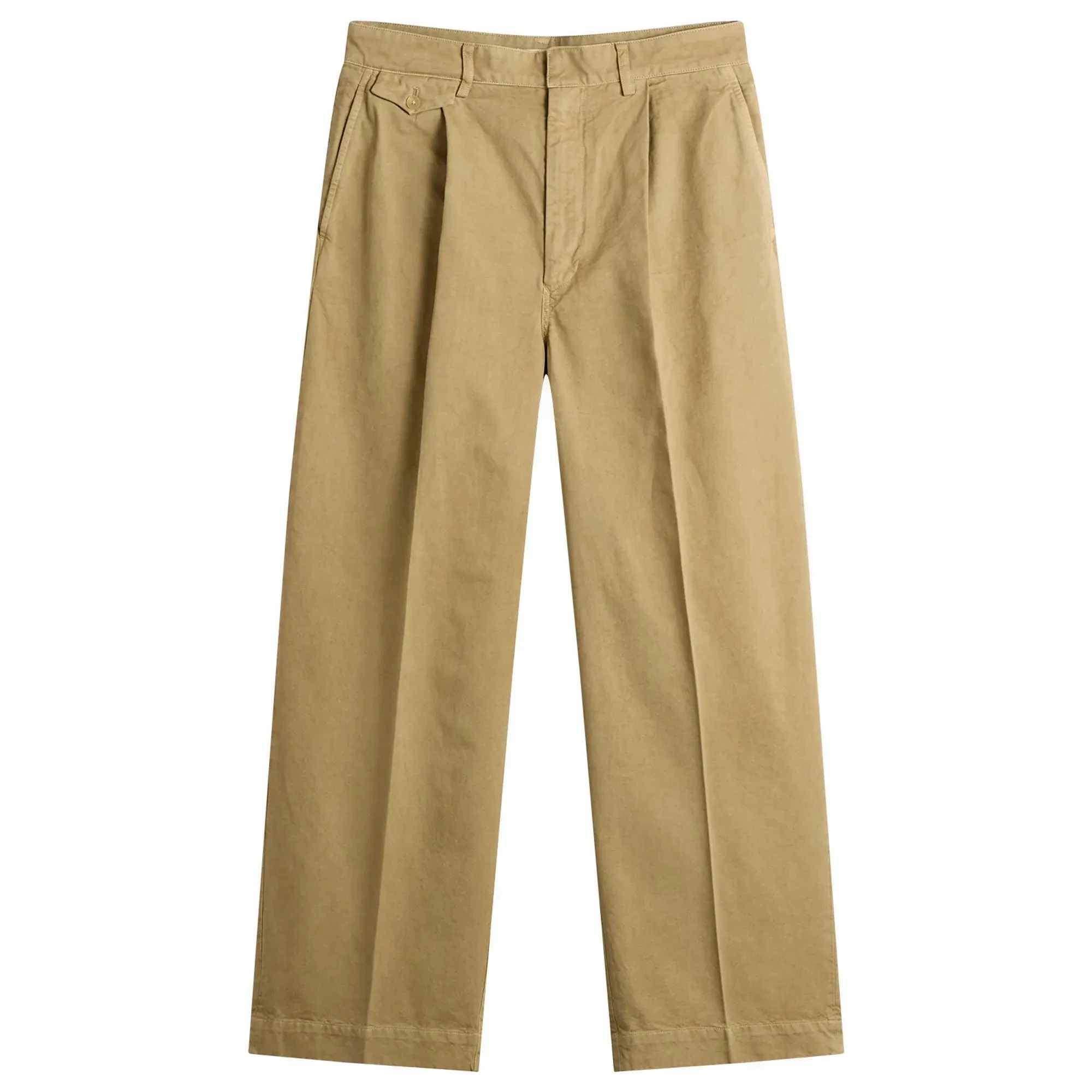 Auralee Women's One-Tuck Wide Pants Beige