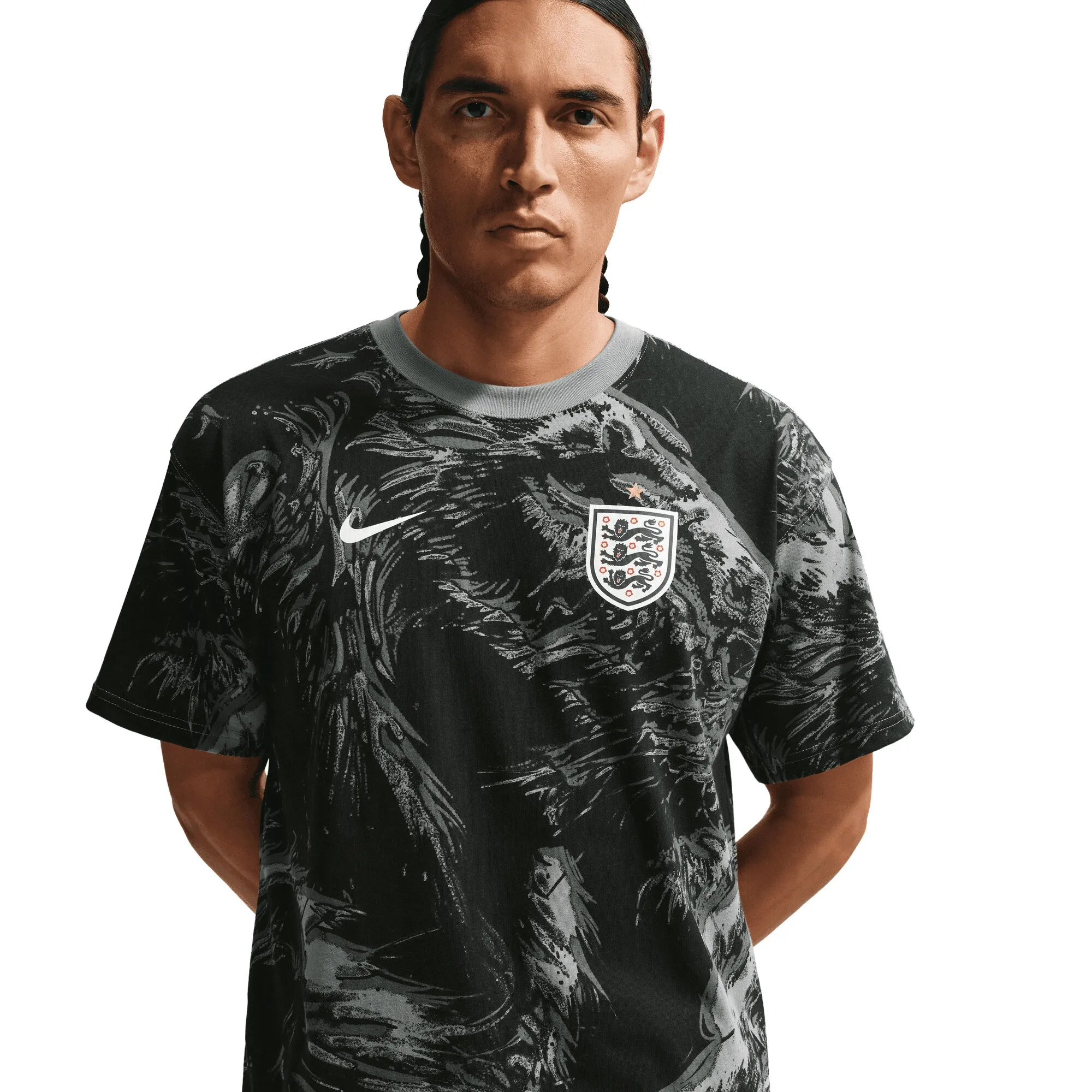 England Nike AOP T-Shirt - Dark Grey
