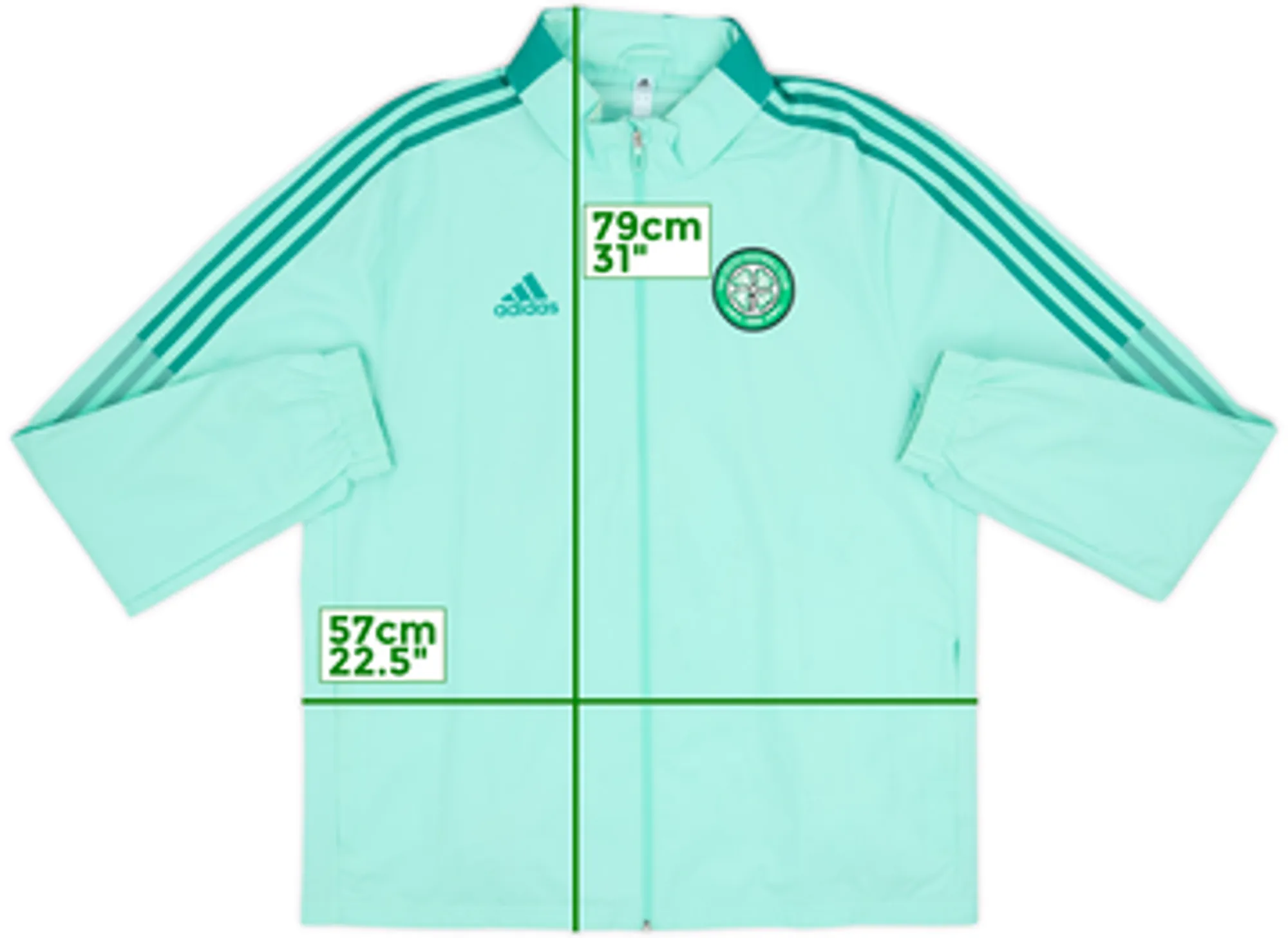 2021-22 Celtic adidas Hooded Track Jacket - 10/10 - (M)