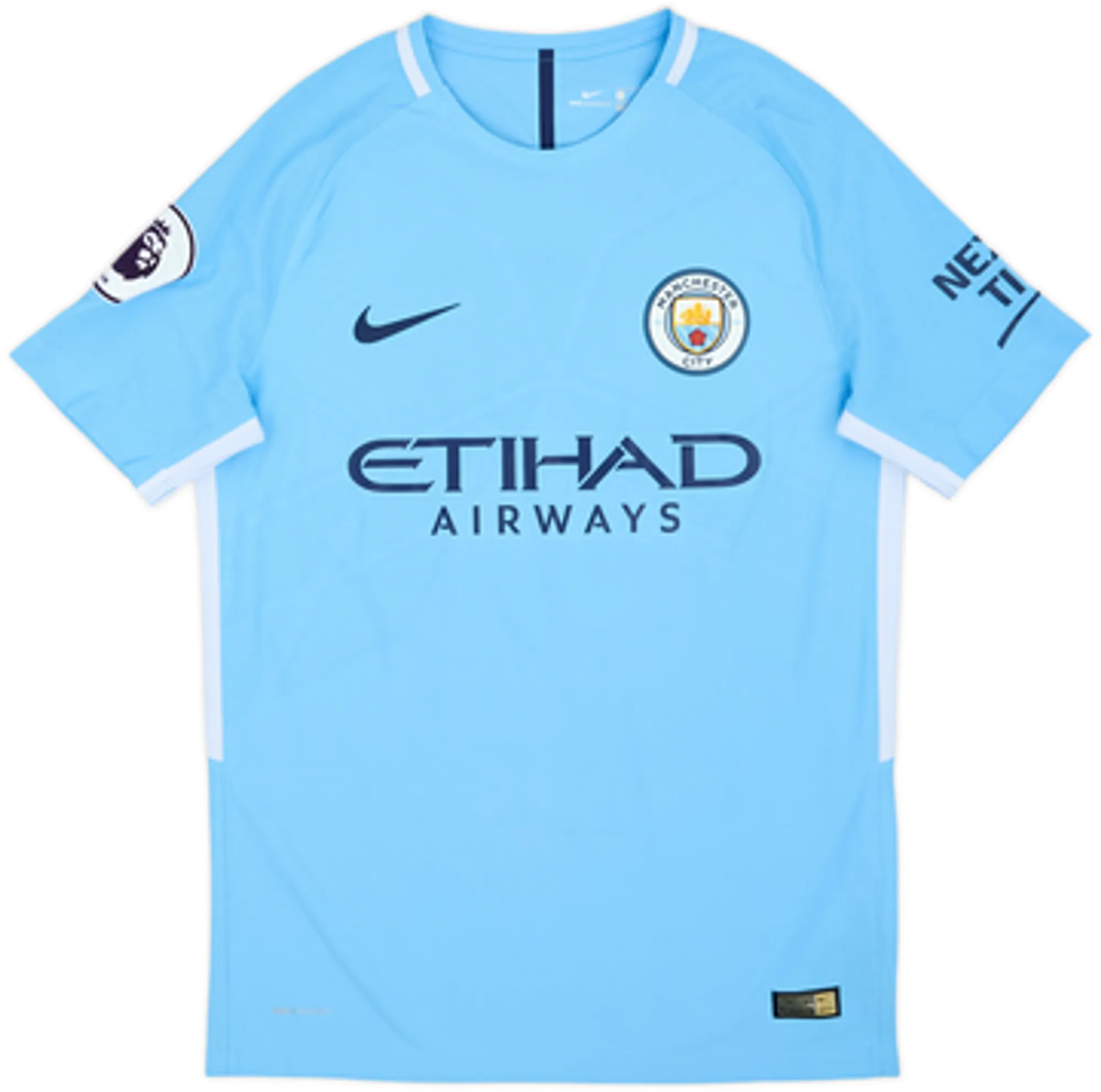 2017-18 Manchester City Authentic Home Shirt Silva #21 - 10/10 - (M)