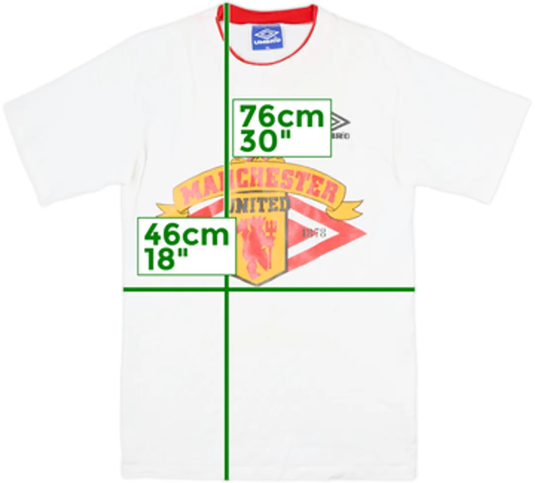 1994-95 Manchester United Umbro Cotton Tee - 6/10 - (XL