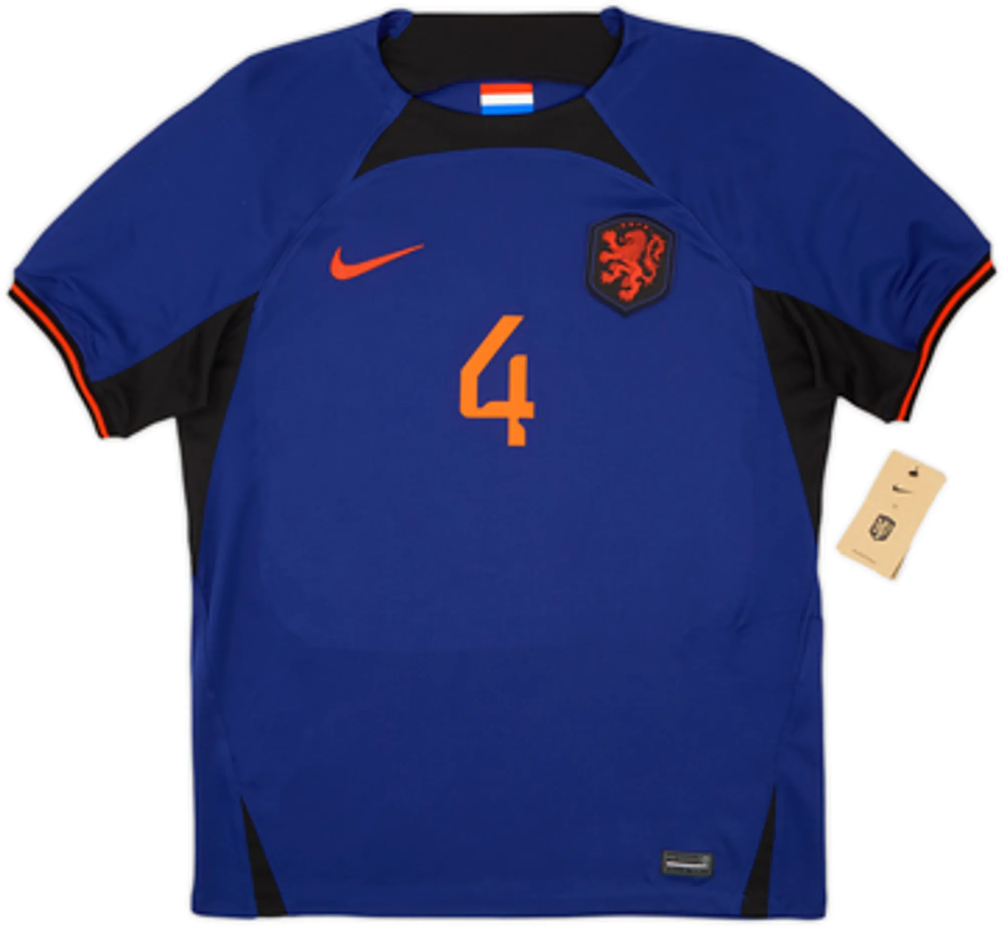 2022-23 Netherlands Away Shirt Virgil #4 (M)