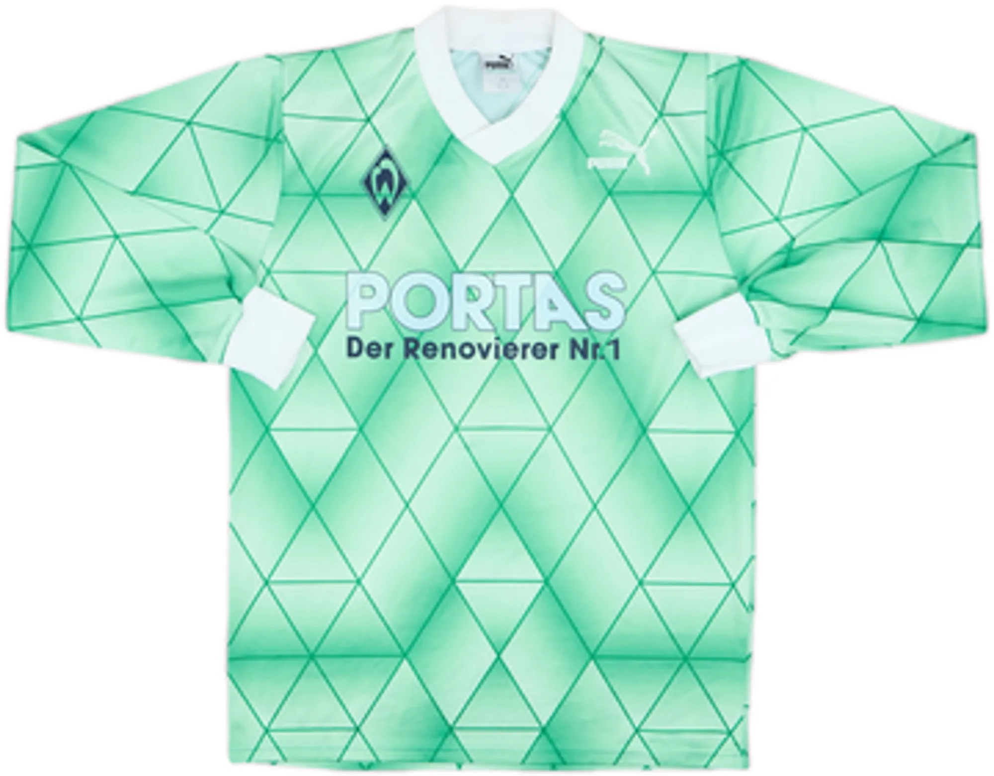 1989-90 Werder Bremen Away L/S Shirt #10 - 7/10 - (S)