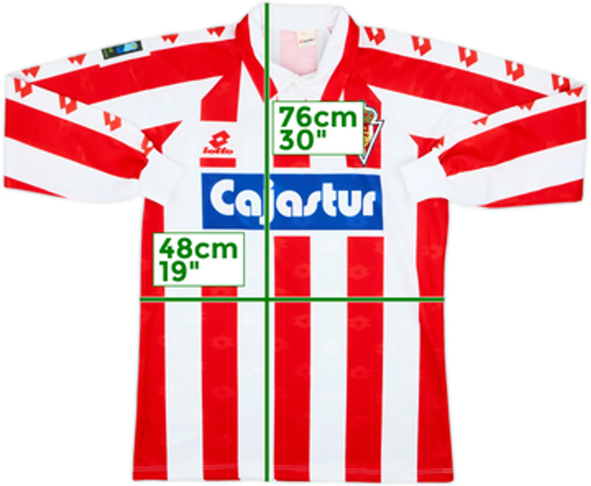 1992-93 Sporting Gijon Home L/S Shirt - 10/10 - (S)