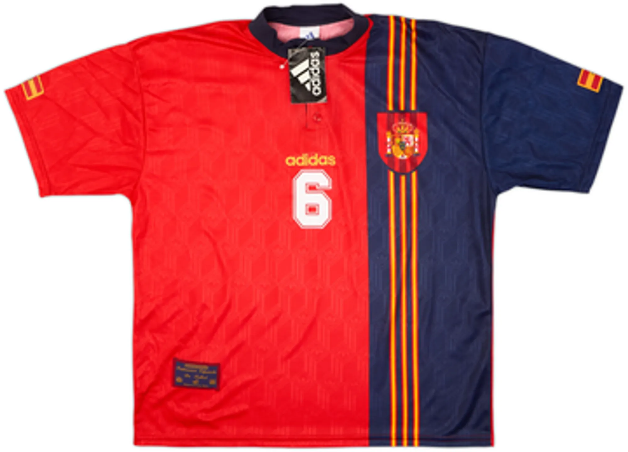 1996-98 Spain Home Shirt R.Hierro #6 (XL)