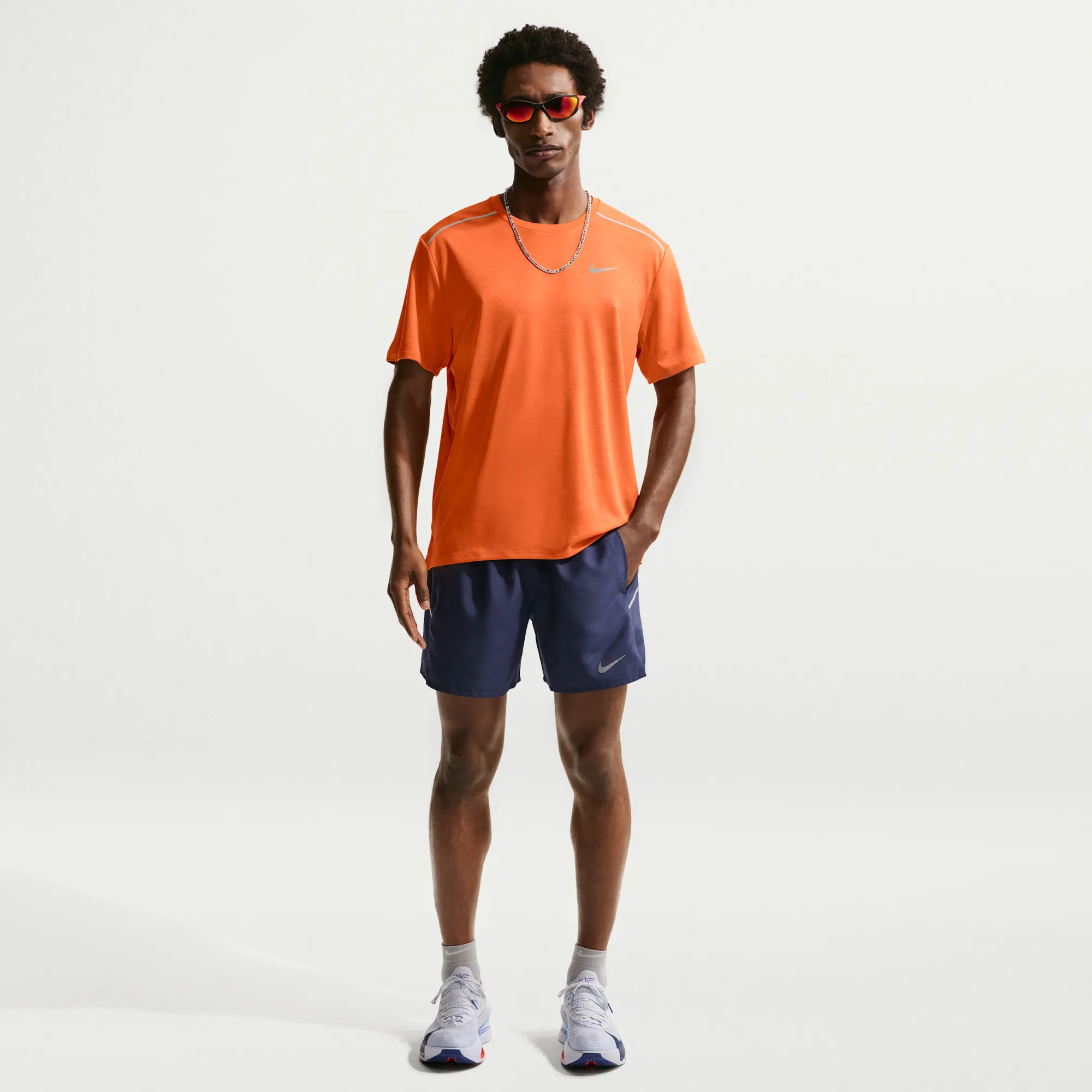 Nike Miler Men's Dri-FIT 2-in-1 12.5cm Running Shorts - Blue