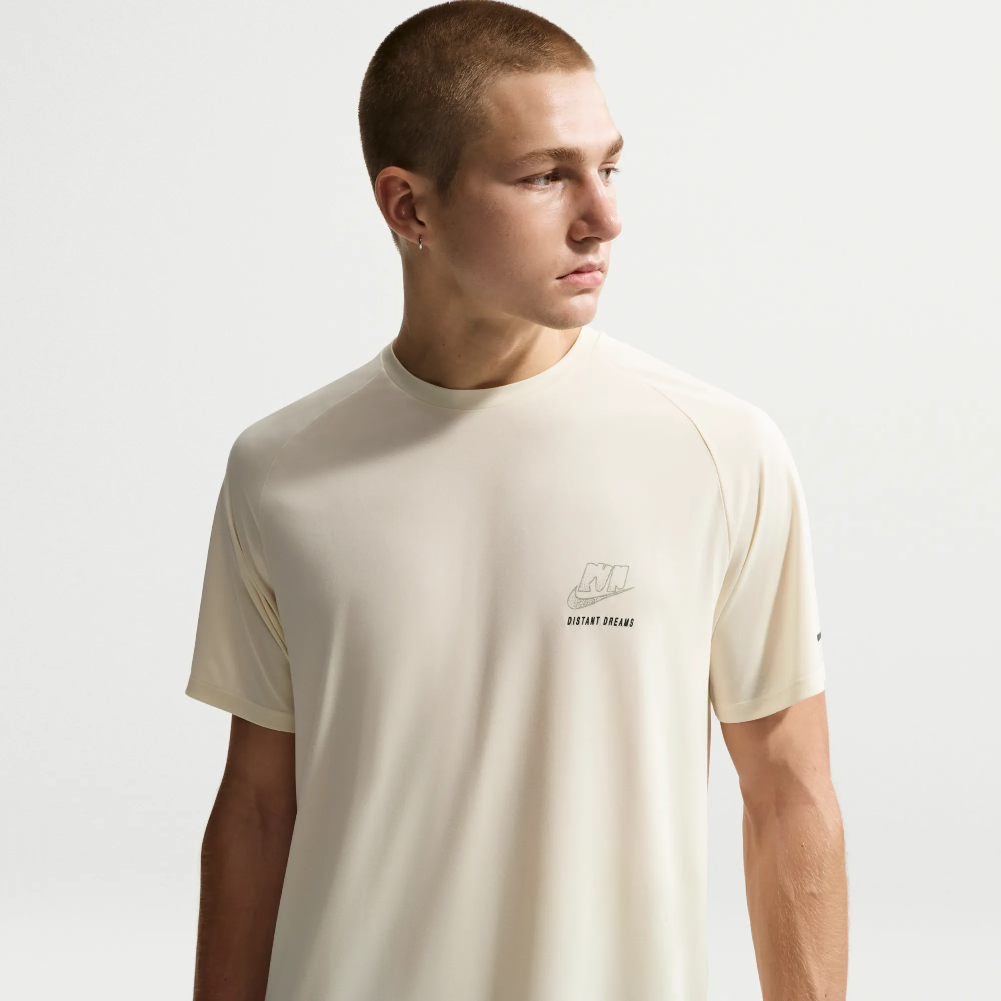 Nike Stride Men's Dri-FIT ADV Short-Sleeve Running Top - White - Polyester